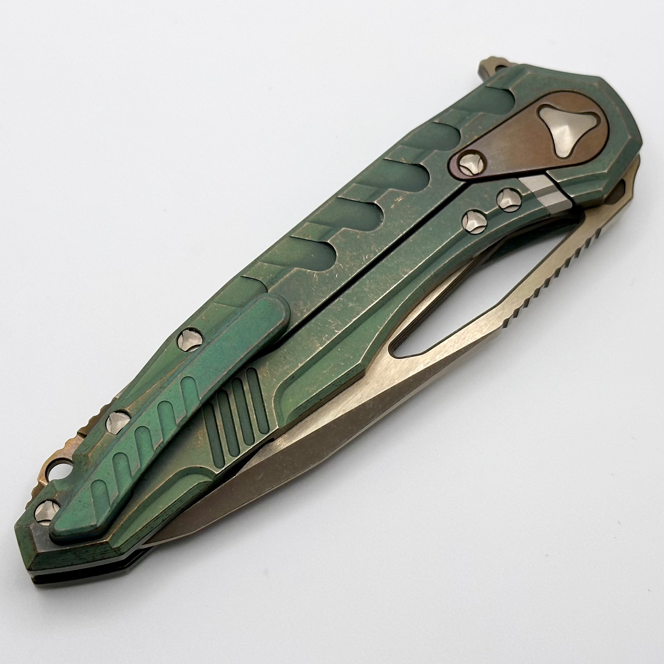 Premium Marfione Custom Sigil MK6 Knife - Antique Green & Bronzed Apocalyptic Finish