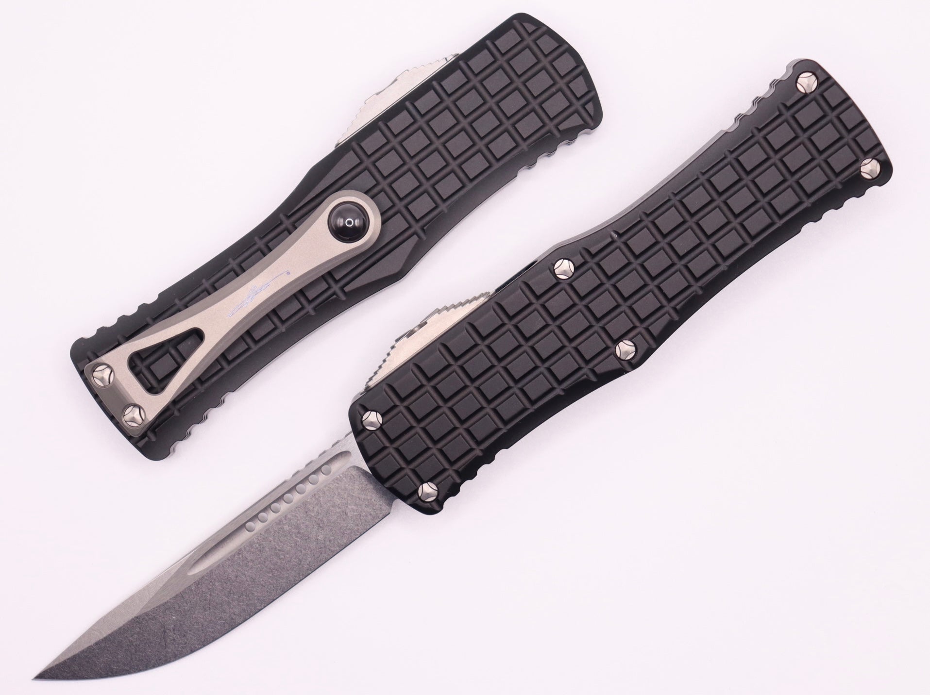 Microtech Hera Frag Single Edge Stonewash Standard 703-10FRS - Premium Tactical Knife