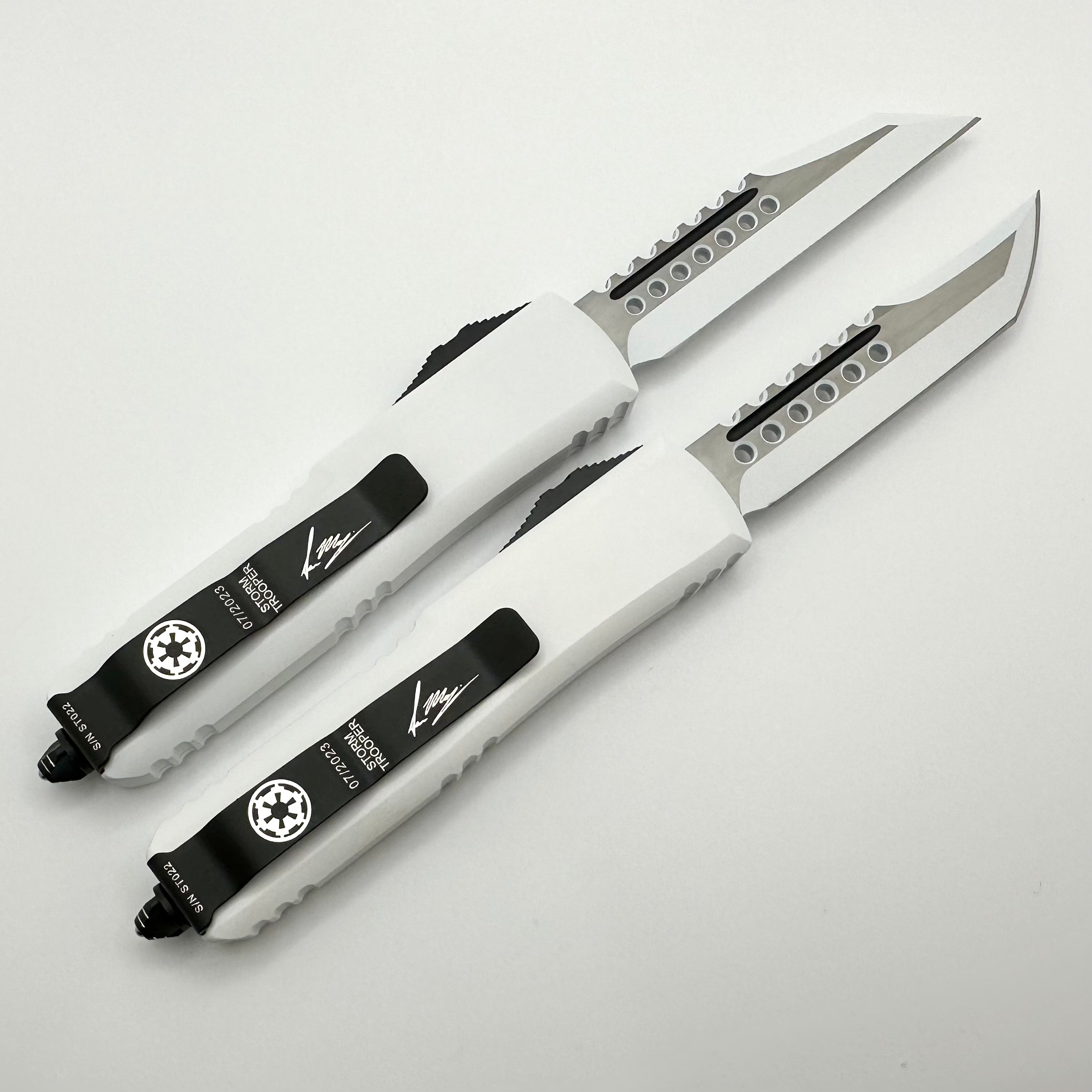 Premium Microtech UTX-85 Storm Trooper Signature Series - Hellhound & Warhound Knife Set