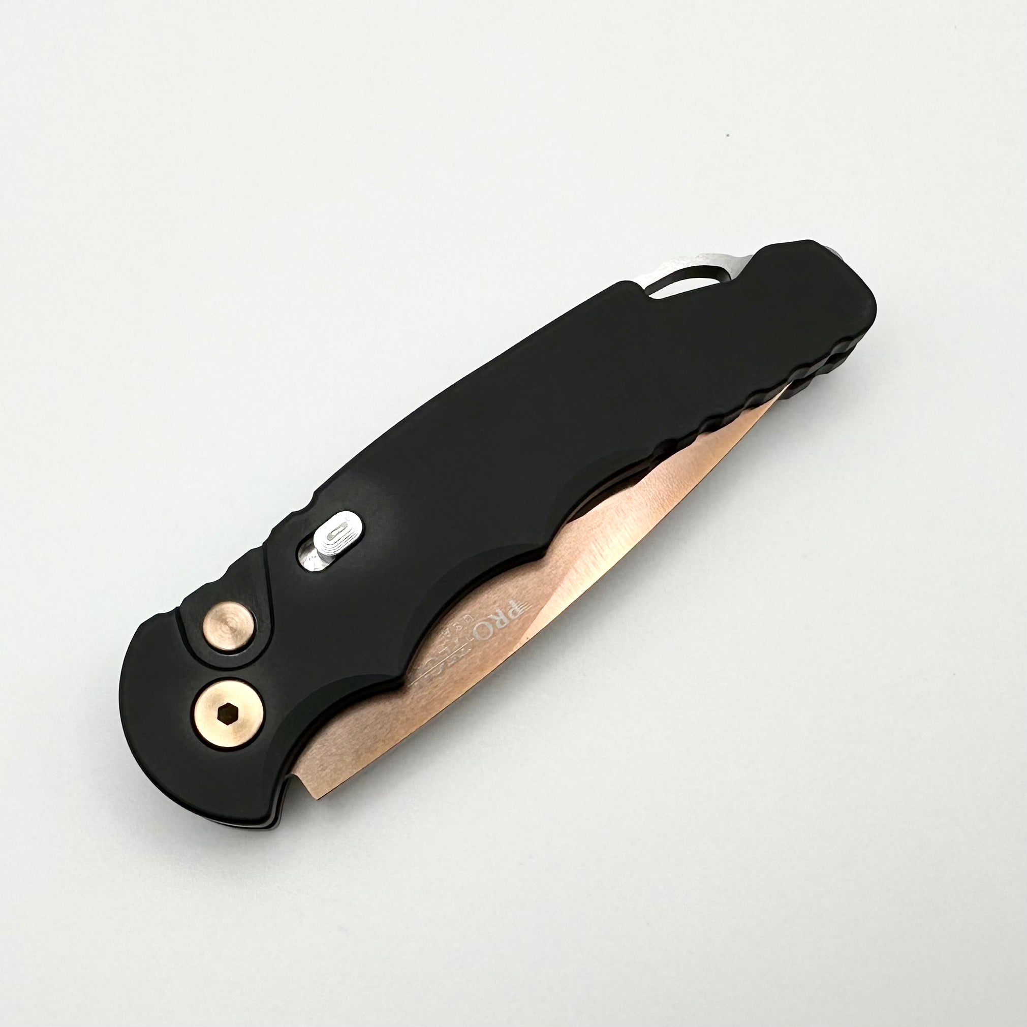 Pro-Tech TR-5 Limited Edition Automatic Knife - Rose Gold Blade & Black Handle