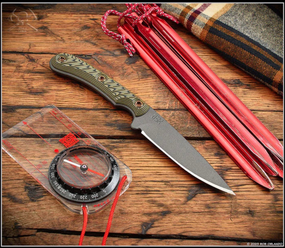 RMJ Tactical Sparrow Premium Fixed Blade - MagnaCut Steel & Olive G-10 Handle