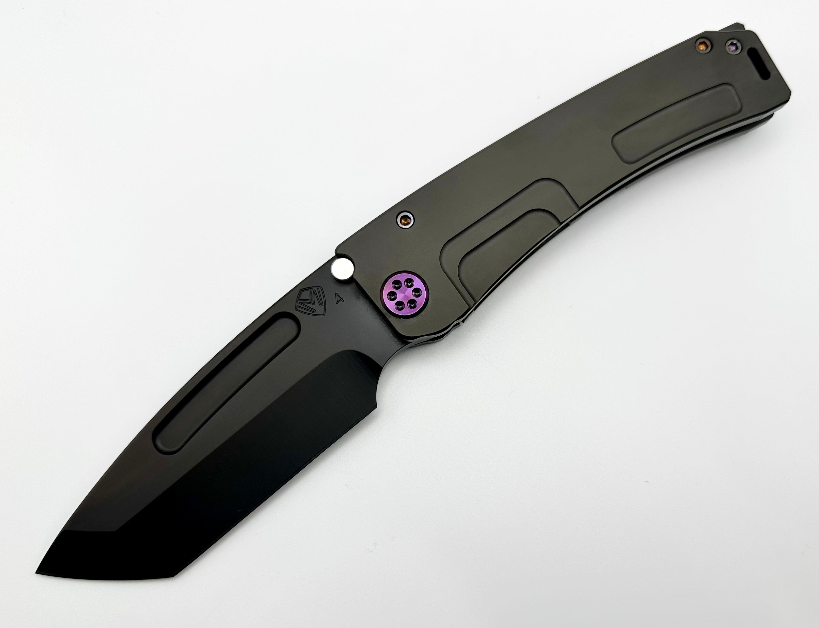 Premium Medford Marauder H Tanto S45 PVD Knife with Violet Hardware - Ultimate Tactical Design