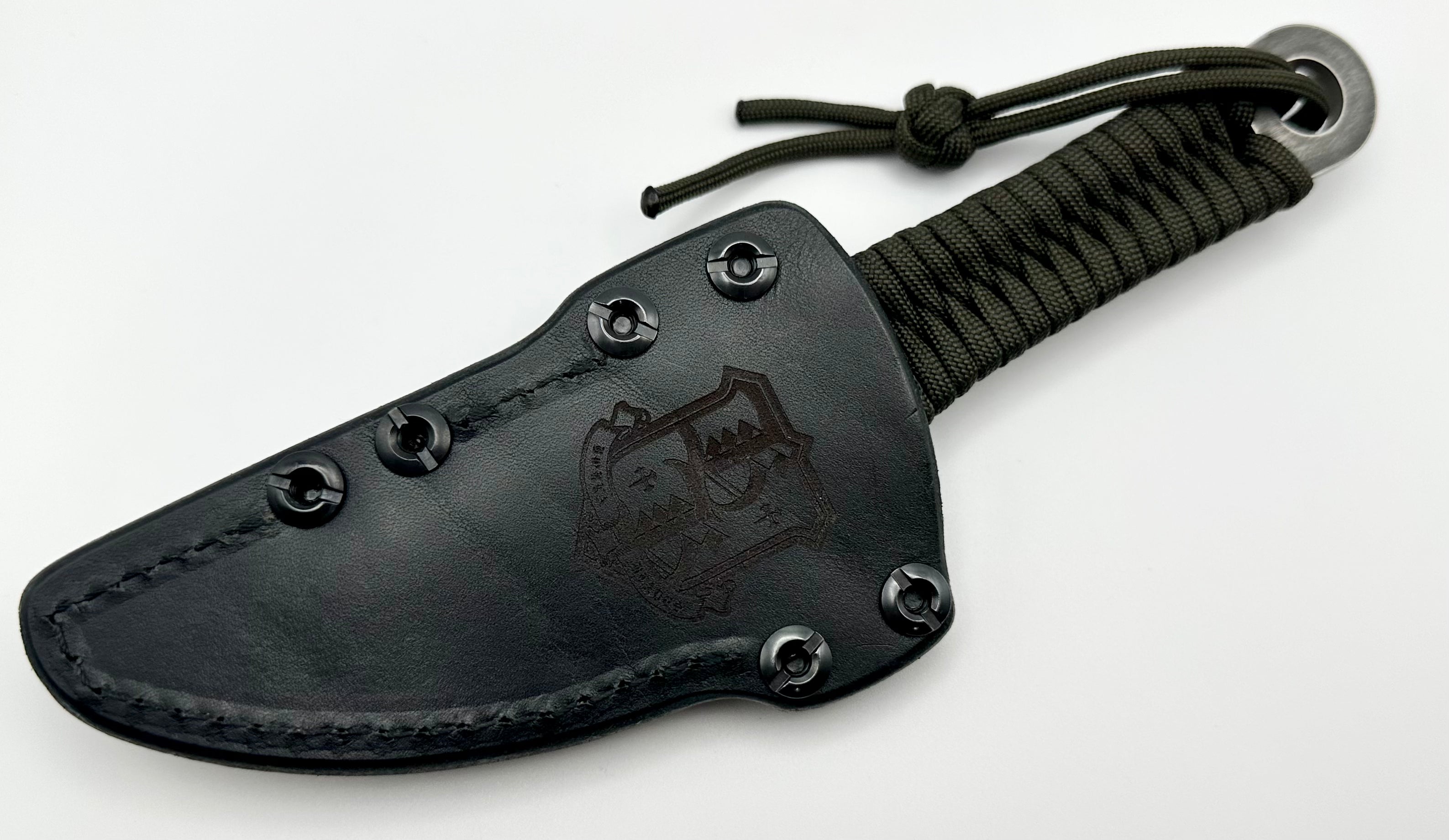 Premium Borka Blades SBK-L M390 Fixed Blade with Leather Sheath & Paracord Wrap