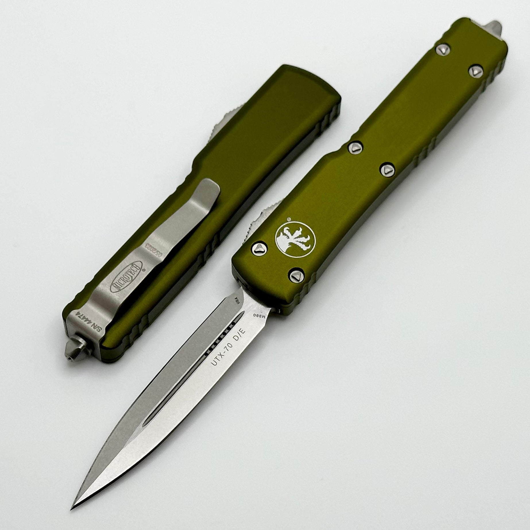 Premium Microtech UTX-70 Stonewash D/E & OD Green 147-10OD - Ultimate Compact EDC Knife