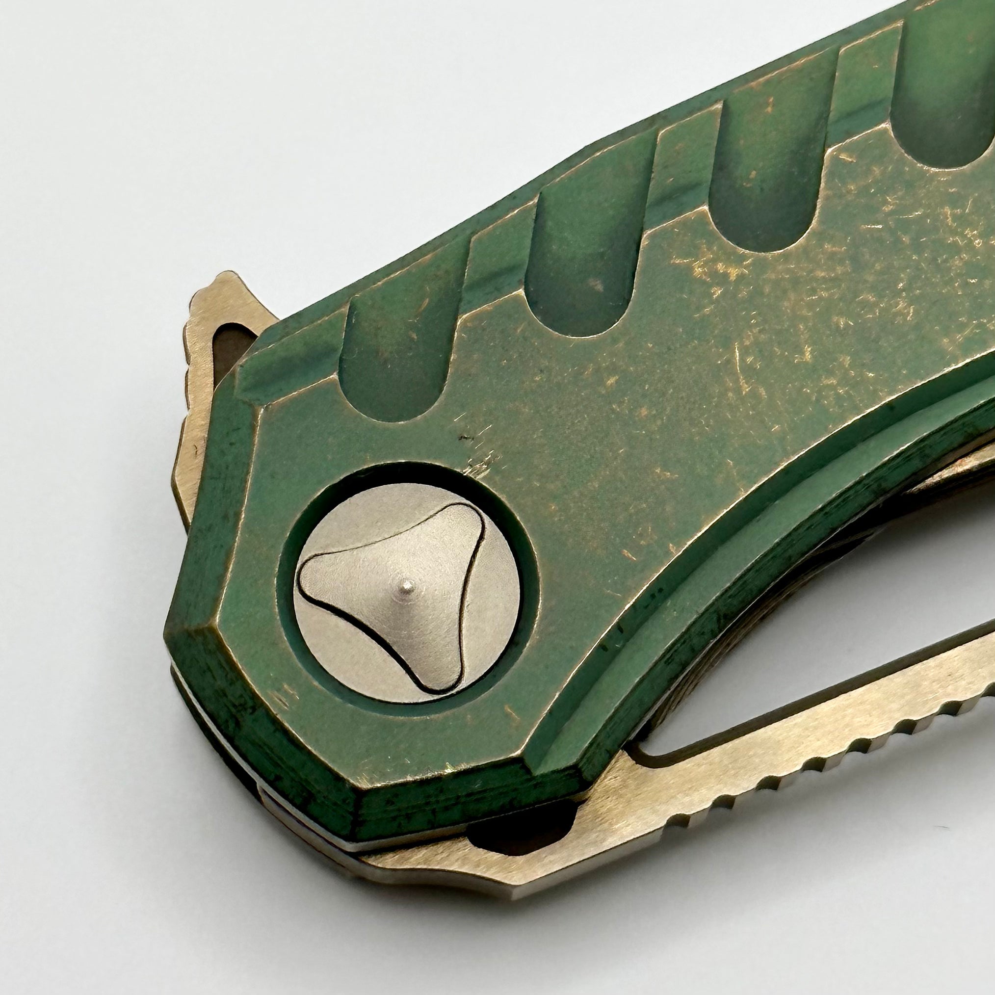 Premium Marfione Custom Sigil MK6 Knife - Antique Green & Bronzed Apocalyptic Finish