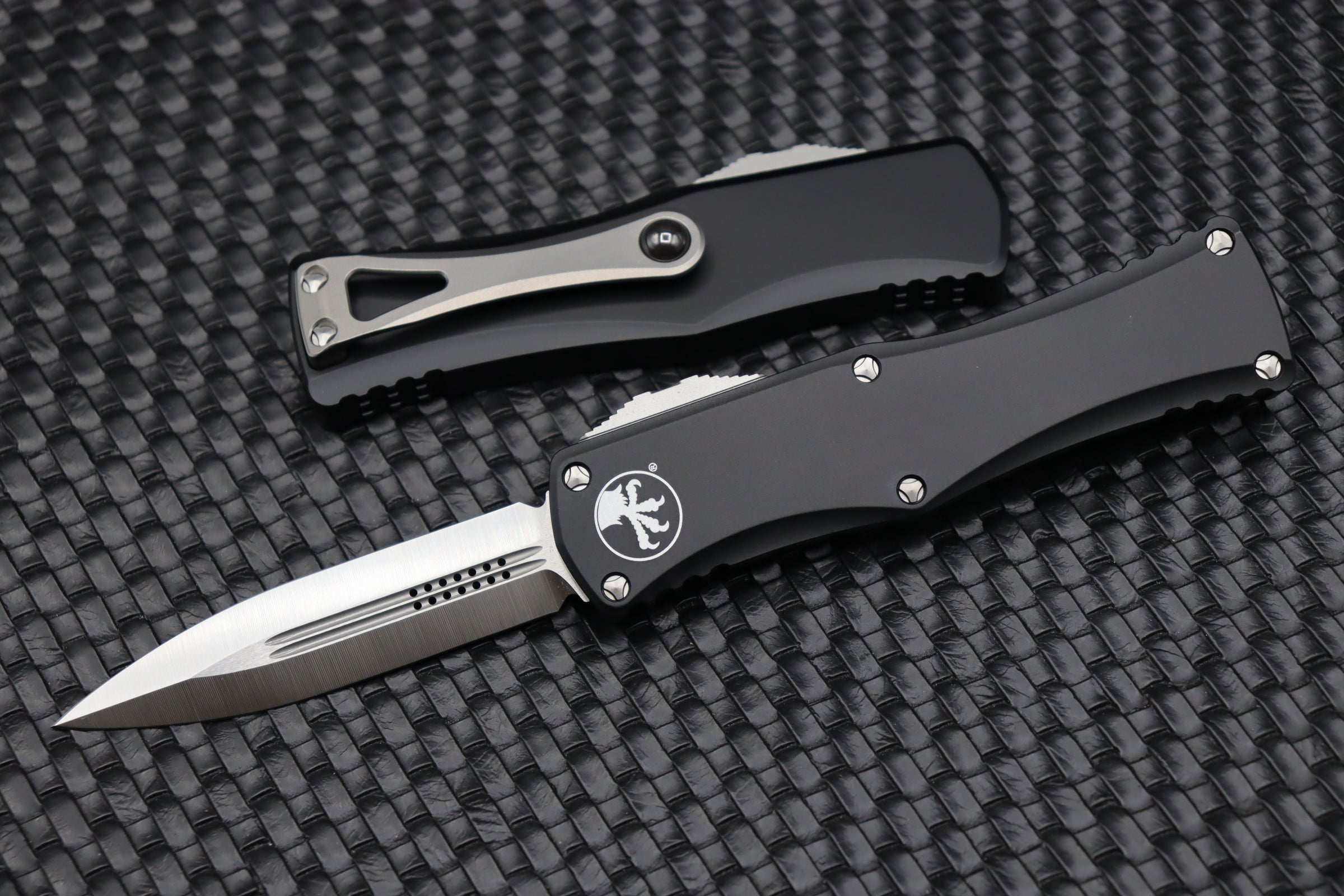 Microtech Hera Premium Double Edge Tactical Knife - Satin & Black