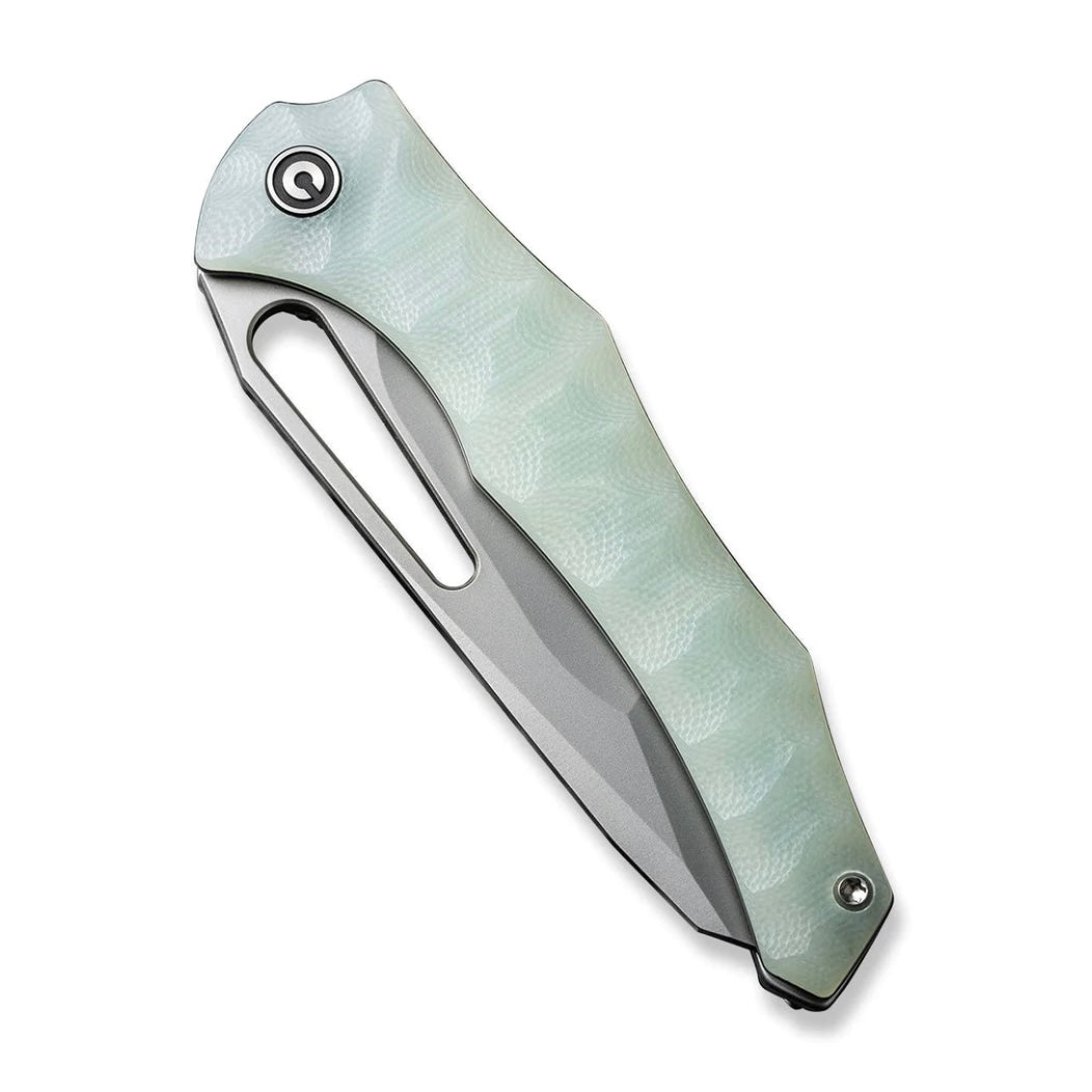 Civivi Spiny Dogfish Premium Folding Knife - Natural Jade G-10 & Stonewash Blade