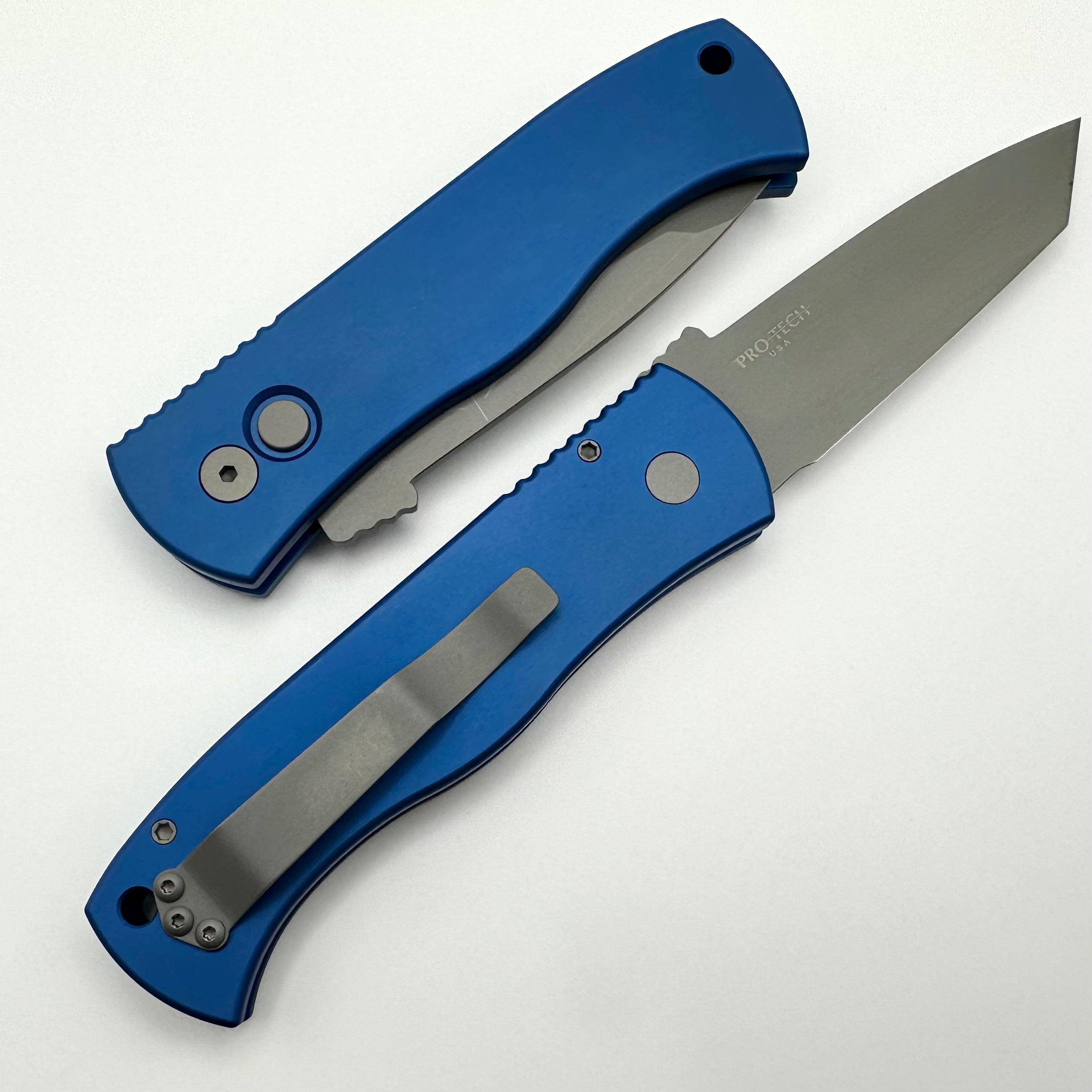 Pro-Tech Emerson CQC7 Ultimate Tactical Knife - Blue Handle & Blasted Blade