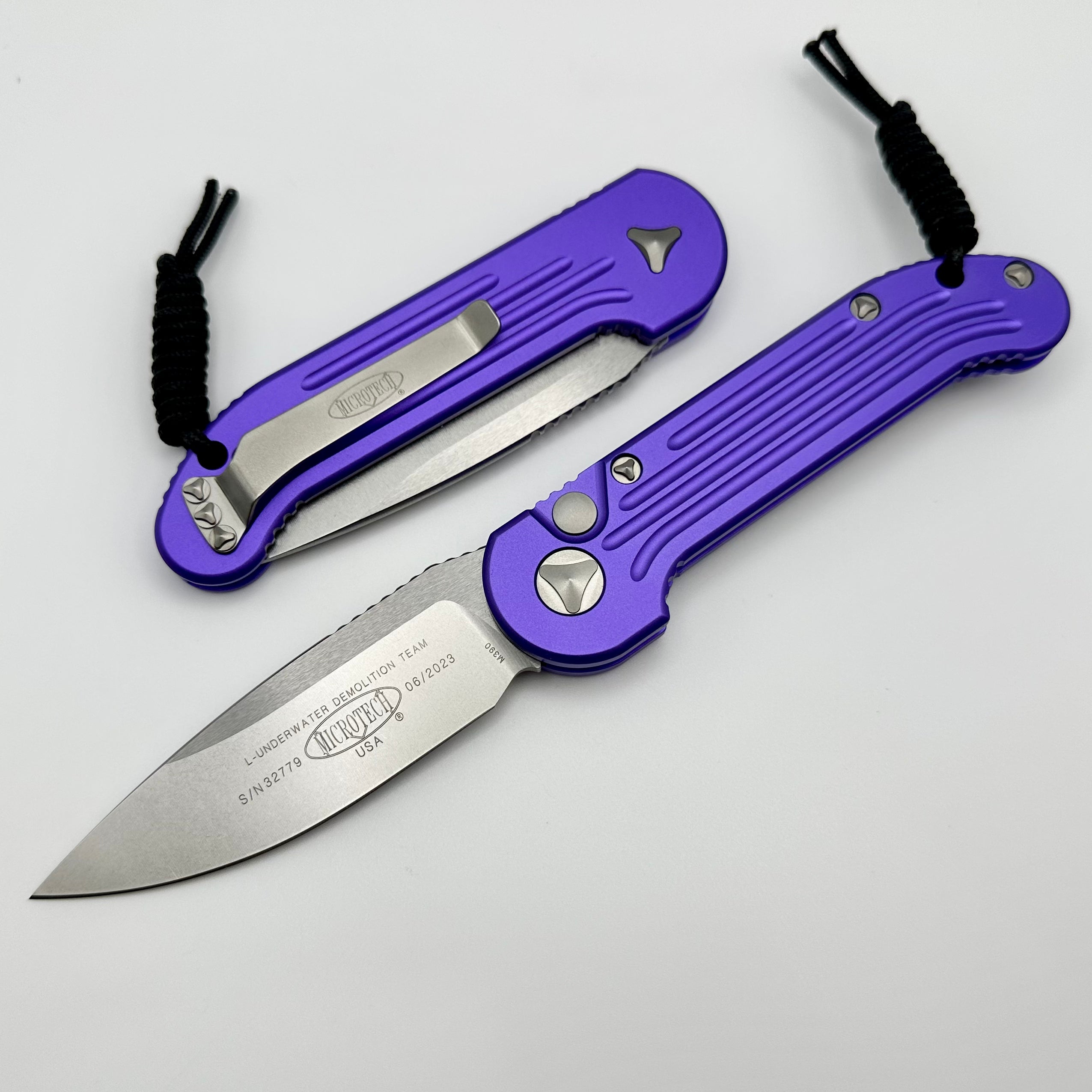 Microtech L.U.D.T Ultimate Tactical Knife - Purple & Stonewash