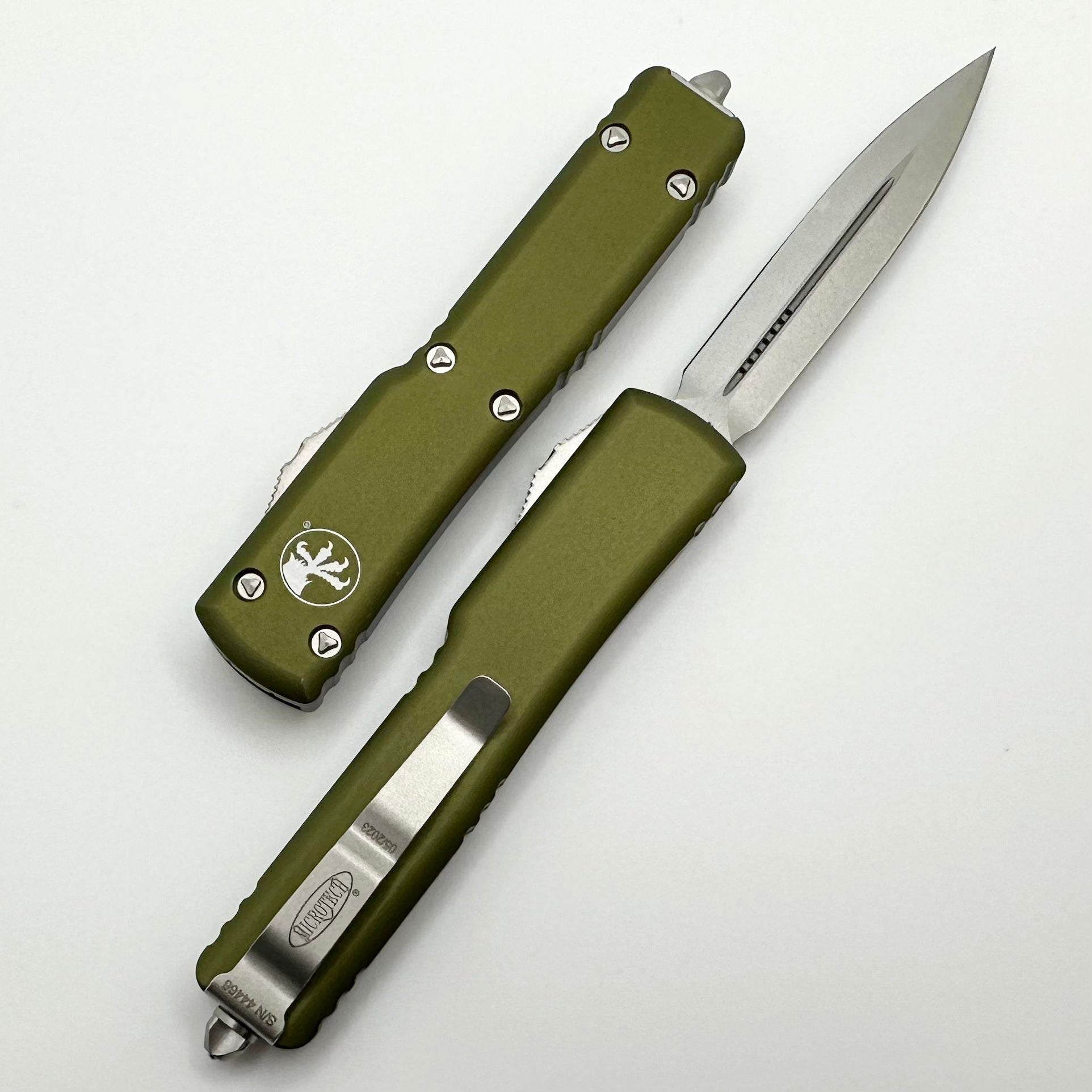 Premium Microtech UTX-70 Stonewash D/E & OD Green 147-10OD - Ultimate Compact EDC Knife