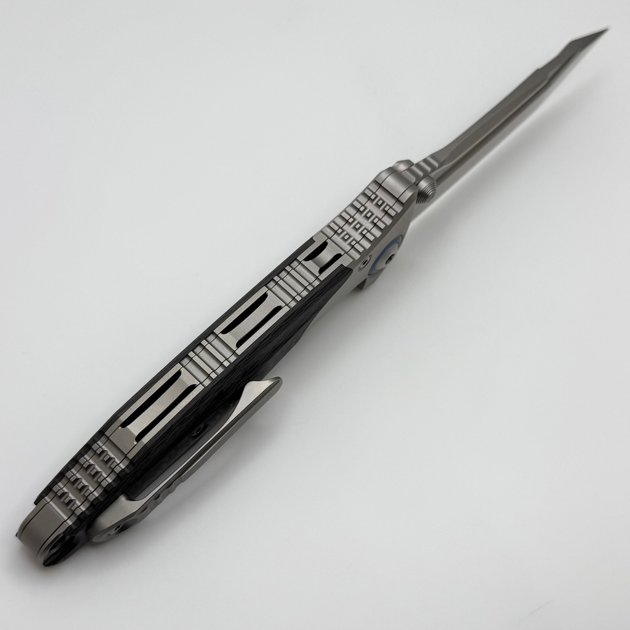 Microtech Socom Bravo Tactical Knife - Premium Blue Ti Pivot & Carbon Fiber Handle