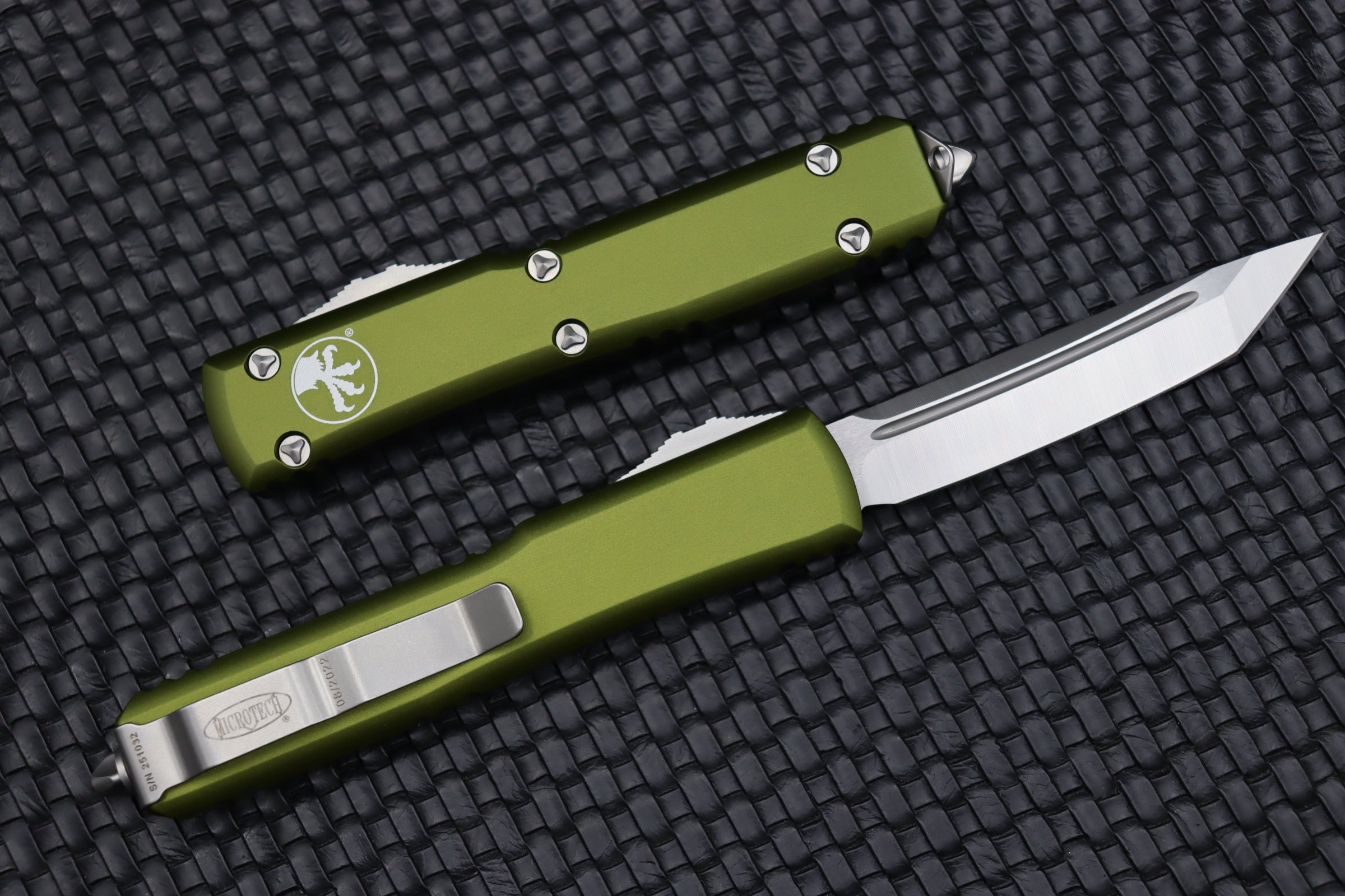 Premium Microtech Ultratech Tanto Knife - OD Green Satin Finish