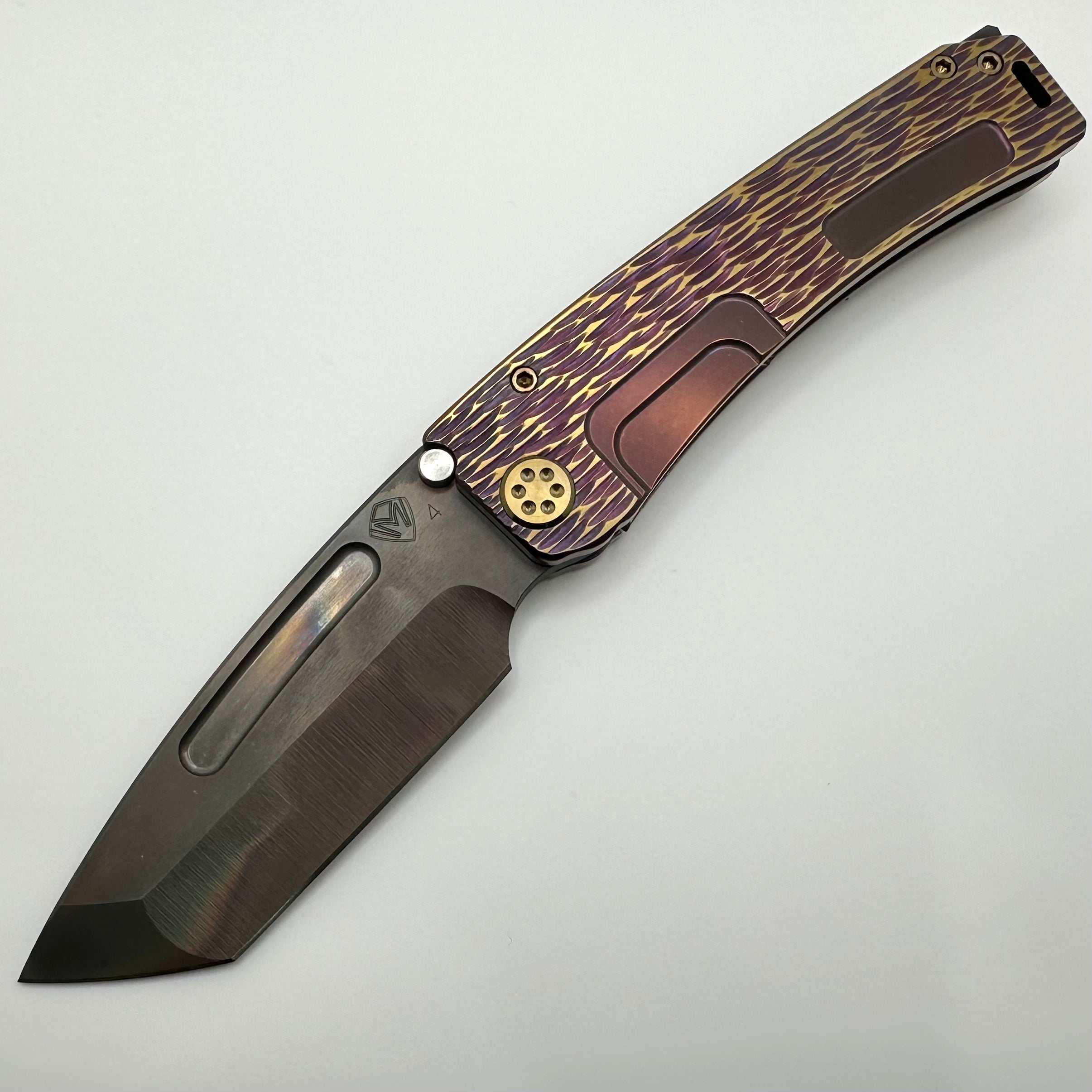 Medford Marauder H Premium Tactical Knife - Violet/Bronze Dragon Skin with S45VN Vulcan Tanto Blade