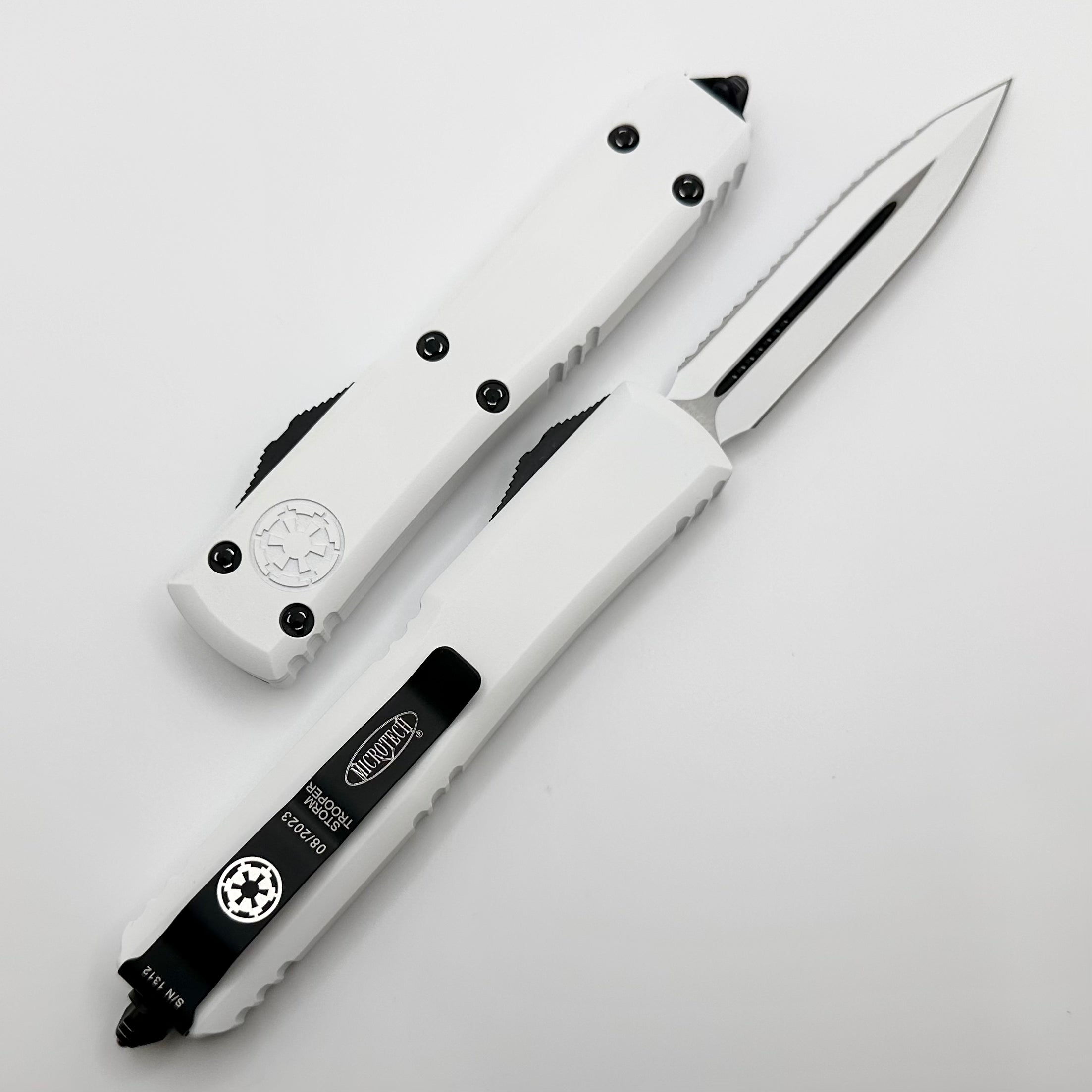 Microtech Ultratech Double Edge Storm Trooper Full Serrated OTF Knife - Premium Tactical Tool