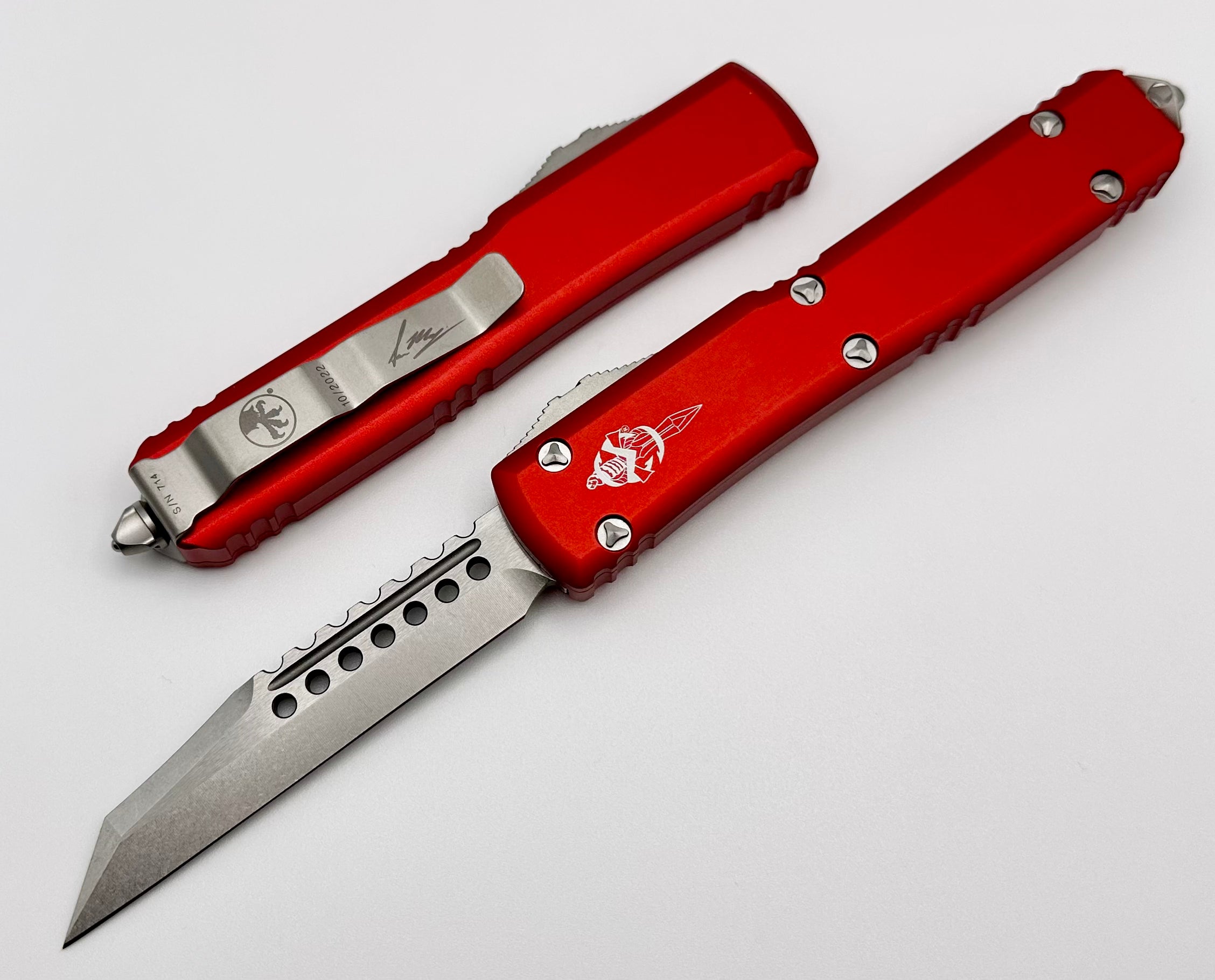 Microtech Ultratech Warhound Stonewash Red Edition - Premium OTF Knife