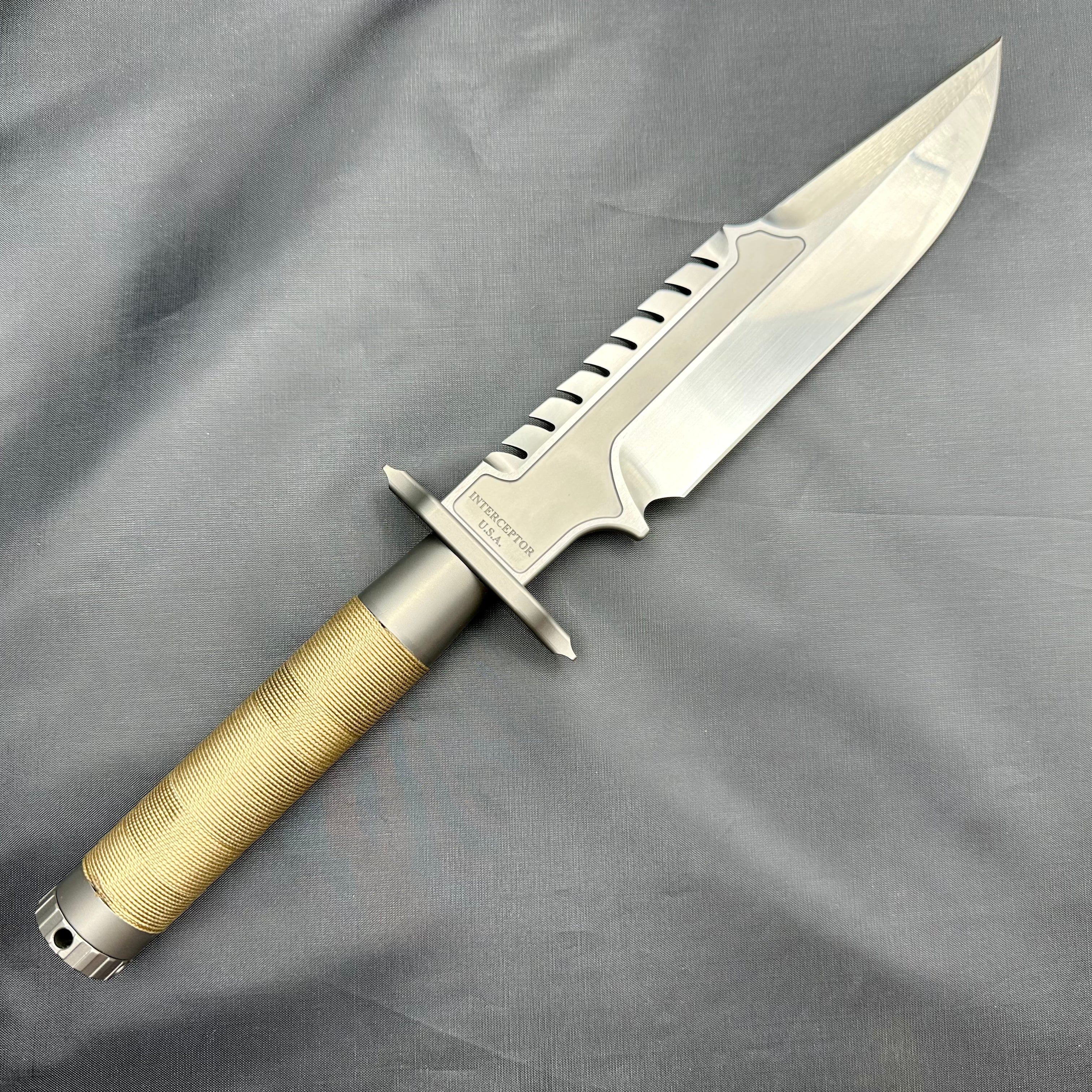 Marfione Custom Knives Interceptor Fixed Blade - Premium M390 Steel with Tan Wrap