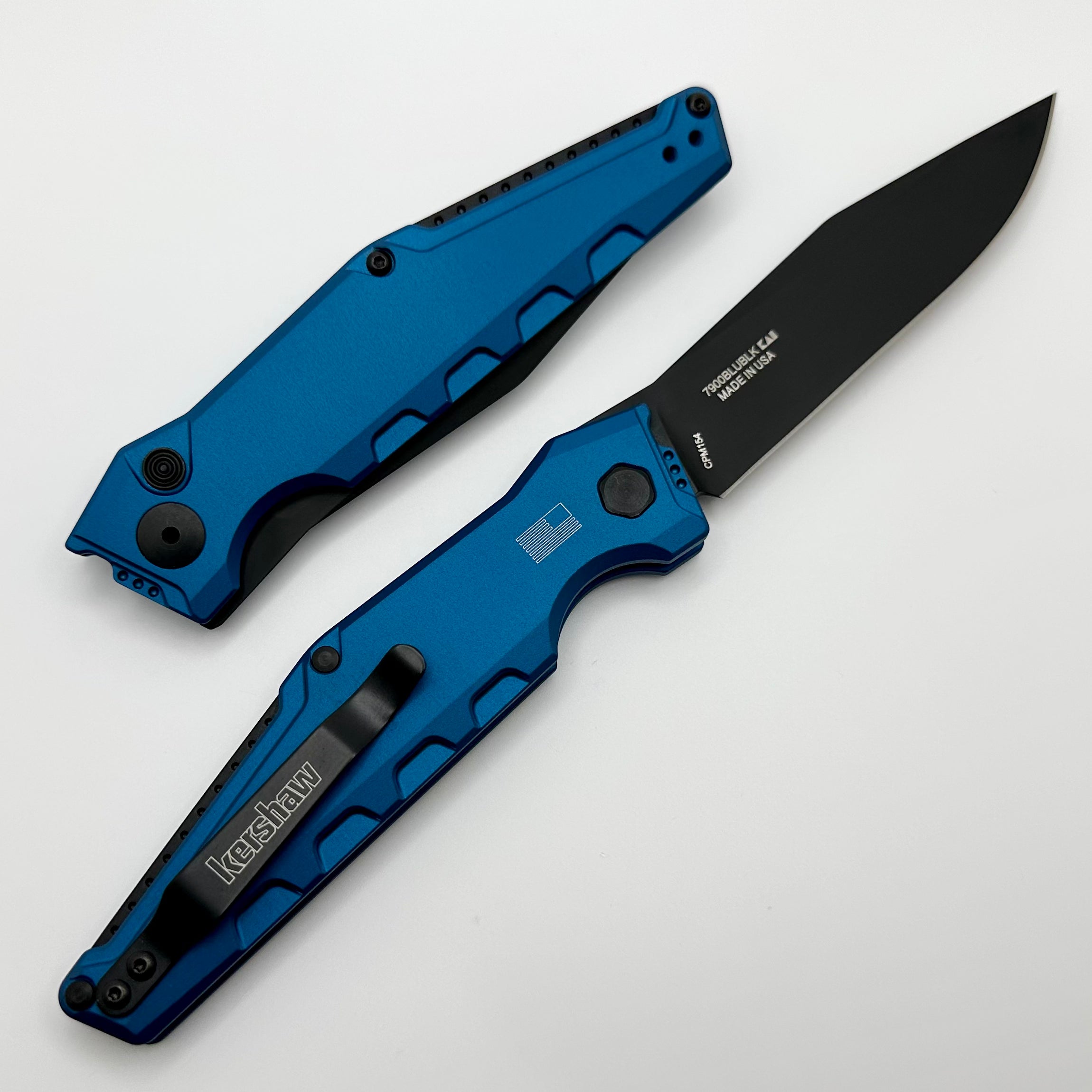 Kershaw Launch 7: Premium Automatic Tactical Knife with Blue Anodized Handle