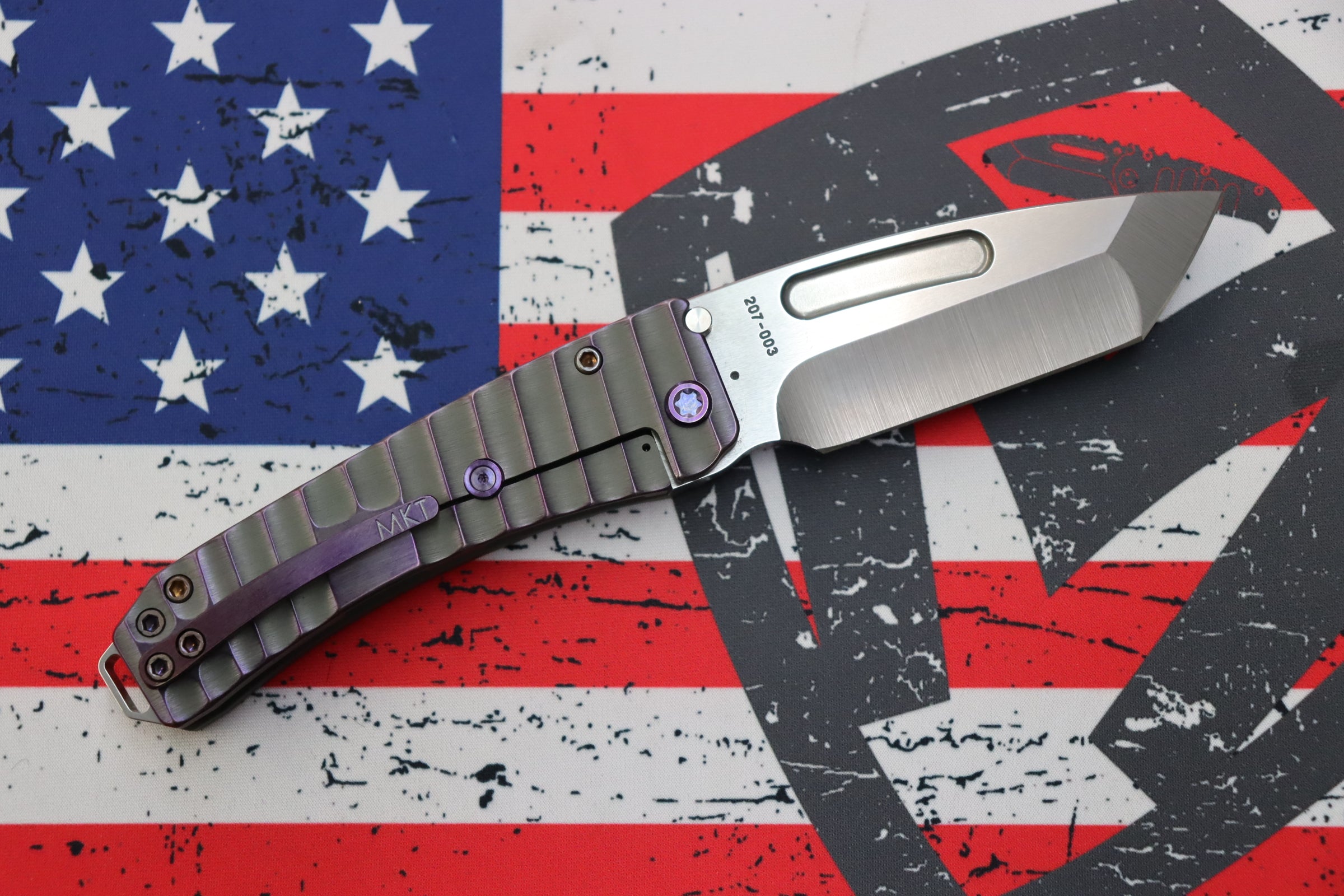 Medford Midi Marauder Tanto: Premium EDC Knife with Violet Gator Belly Handles