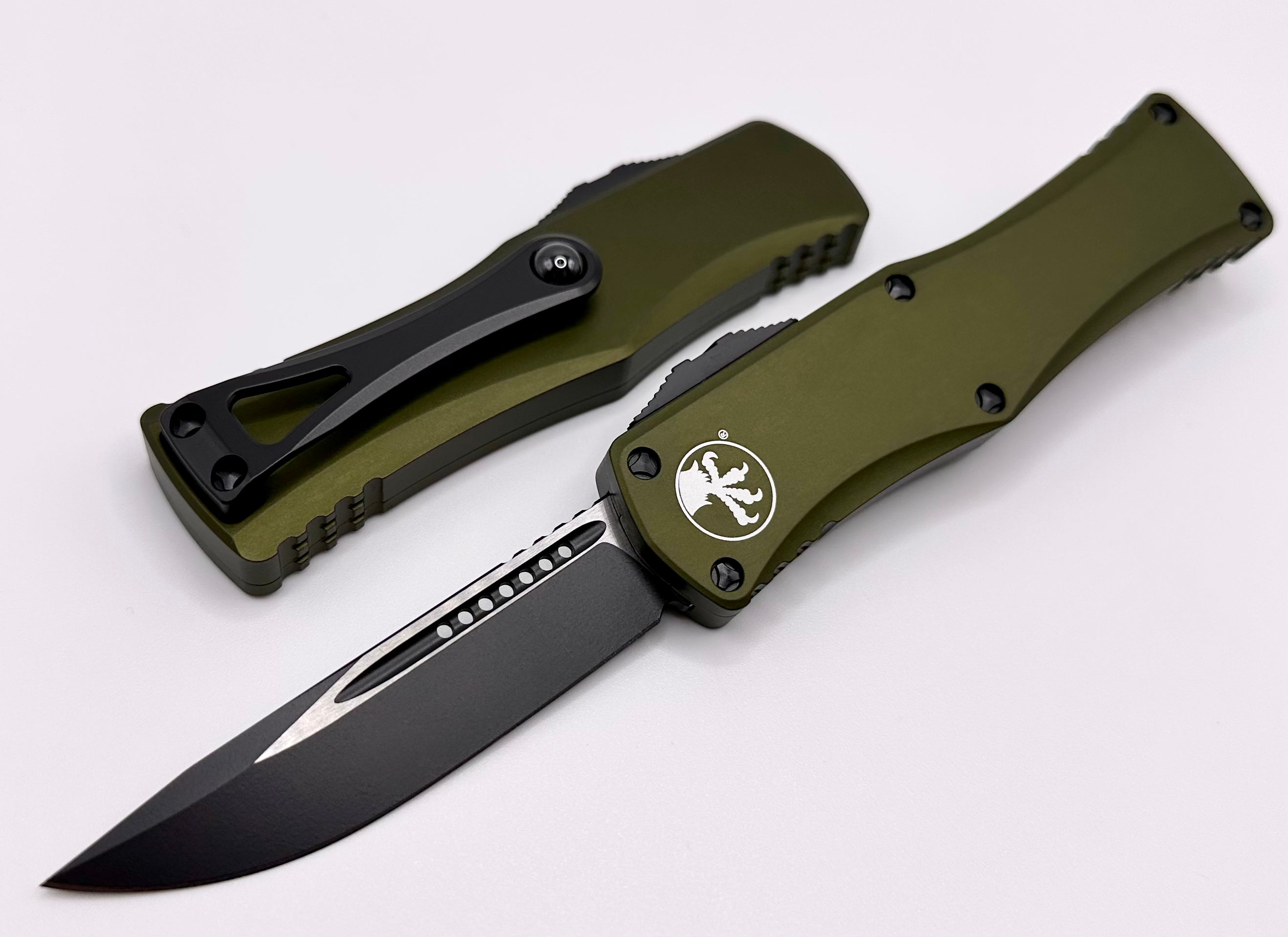 Premium Microtech Hera Tactical Knife - M390 Steel, OD Green & Black