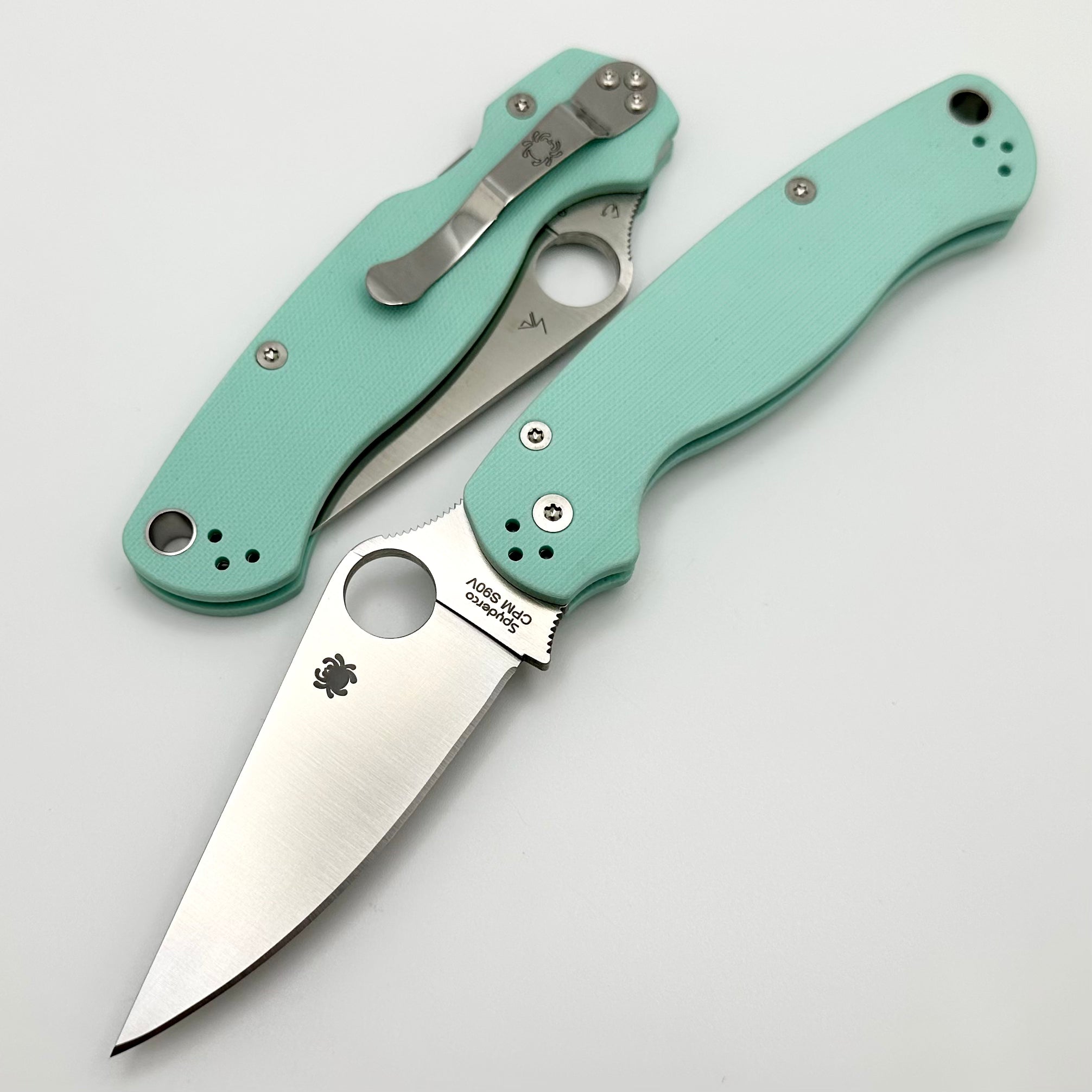 Spyderco Paramilitary 2 PM2 Premium Folding Knife - Teal G-10 & S90V Steel (Distributor Exclusive)