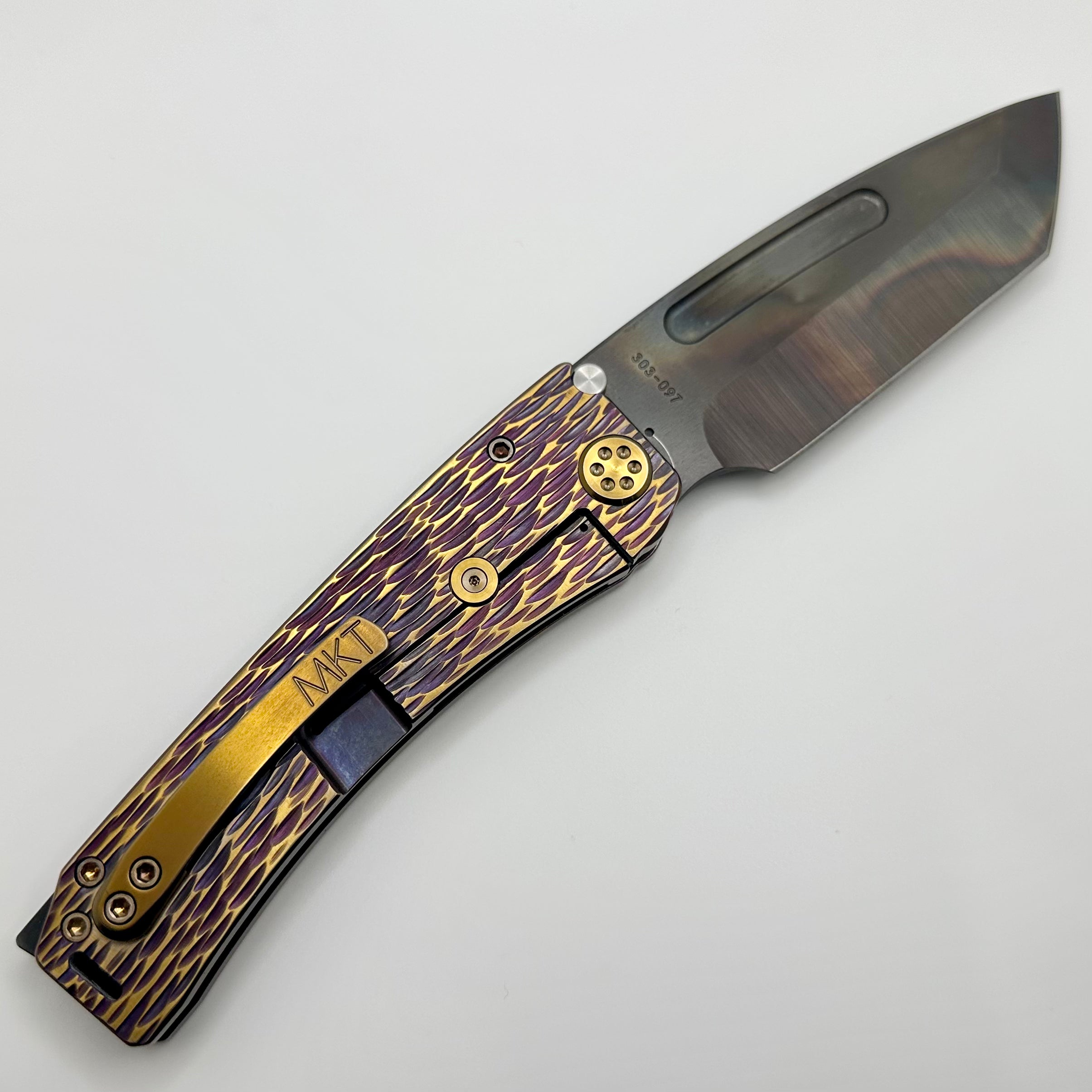 Medford Marauder H Premium Tactical Knife - Violet/Bronze Dragon Skin with S45VN Vulcan Tanto Blade