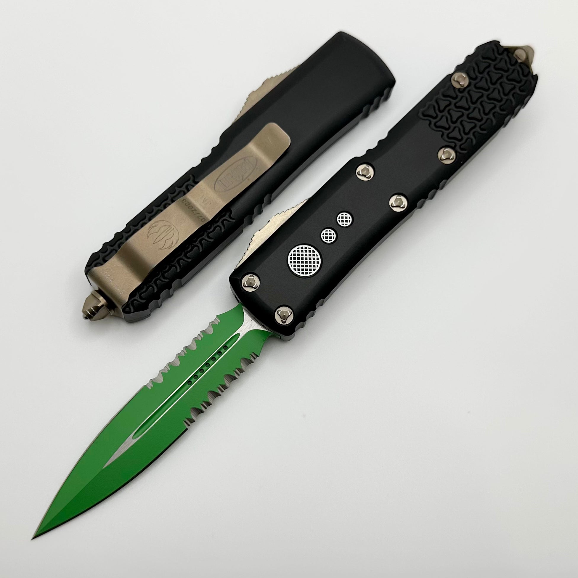 Microtech UTX-85 Jedi Master Signature Series Tactical Knife - Partial Serrated Blade