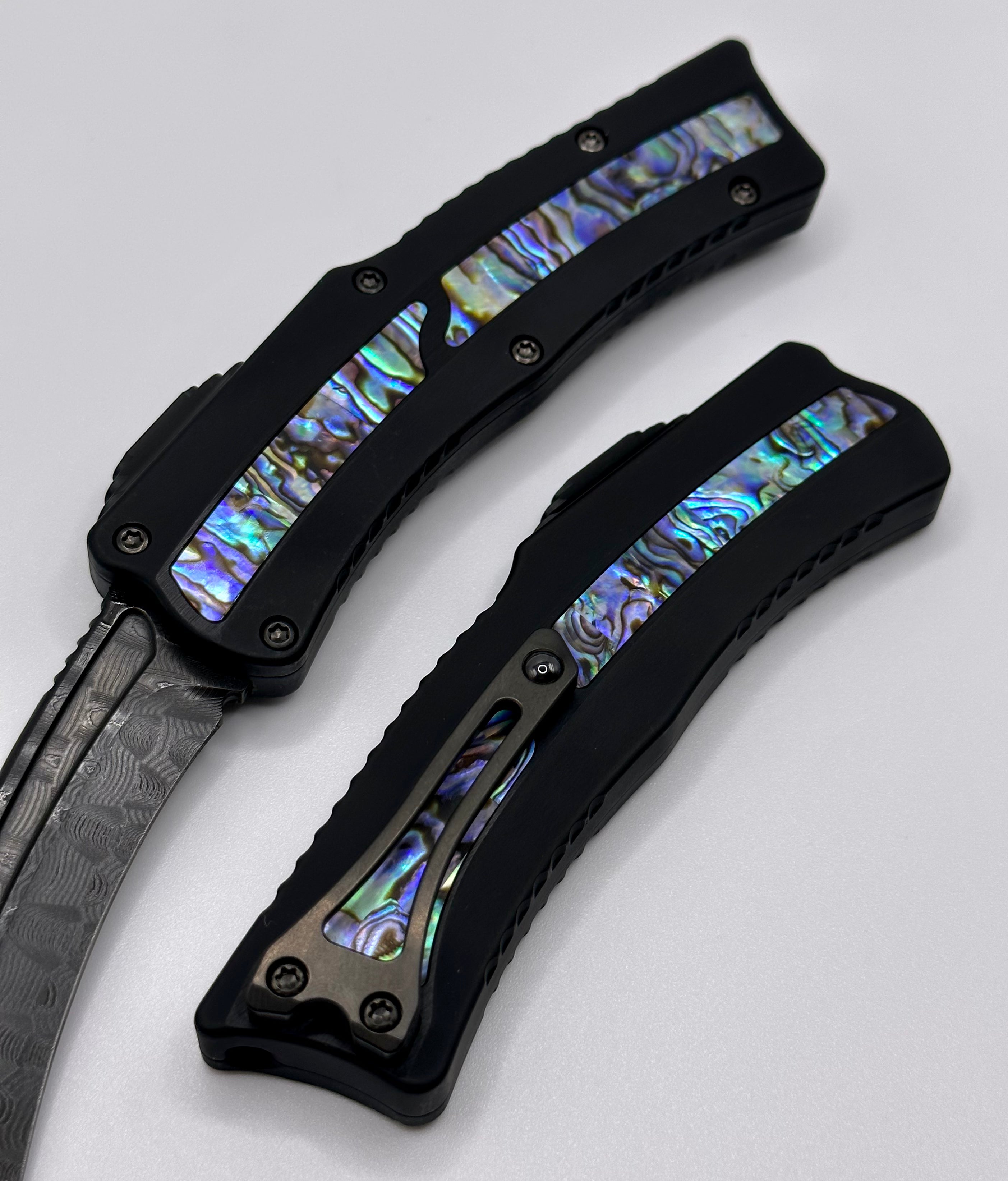 Heretic Premium ROC Vegas Forge DLC Folding Knife with Abalone Inlays