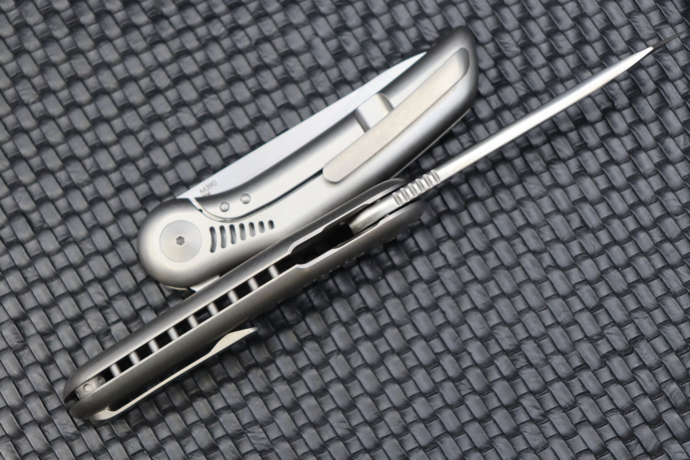 Reate Gents #9 Premium EDC Knife - Light Beadblast Titanium & M390 Steel