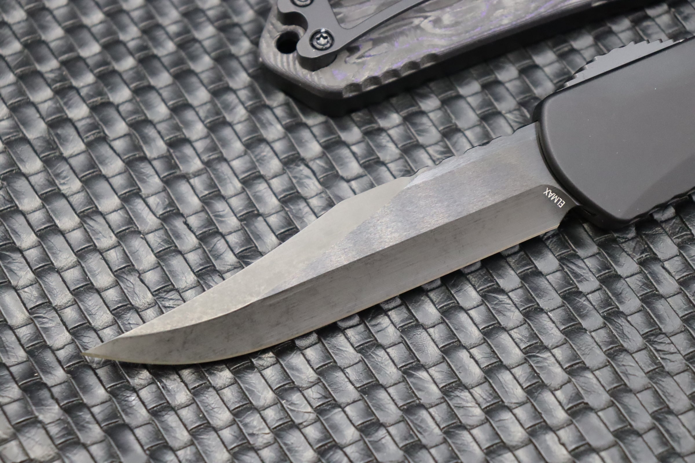 Heretic Knives Manticore X Bowie - Premium DLC & Purple Camo Carbon OTF Knife