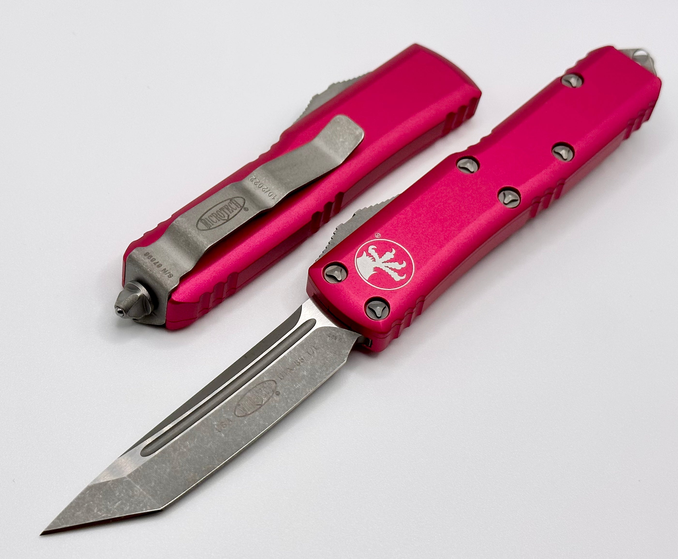 Microtech UTX-85 Tanto Apocalyptic Standard & Pink EDC Knife - Premium M390 Steel