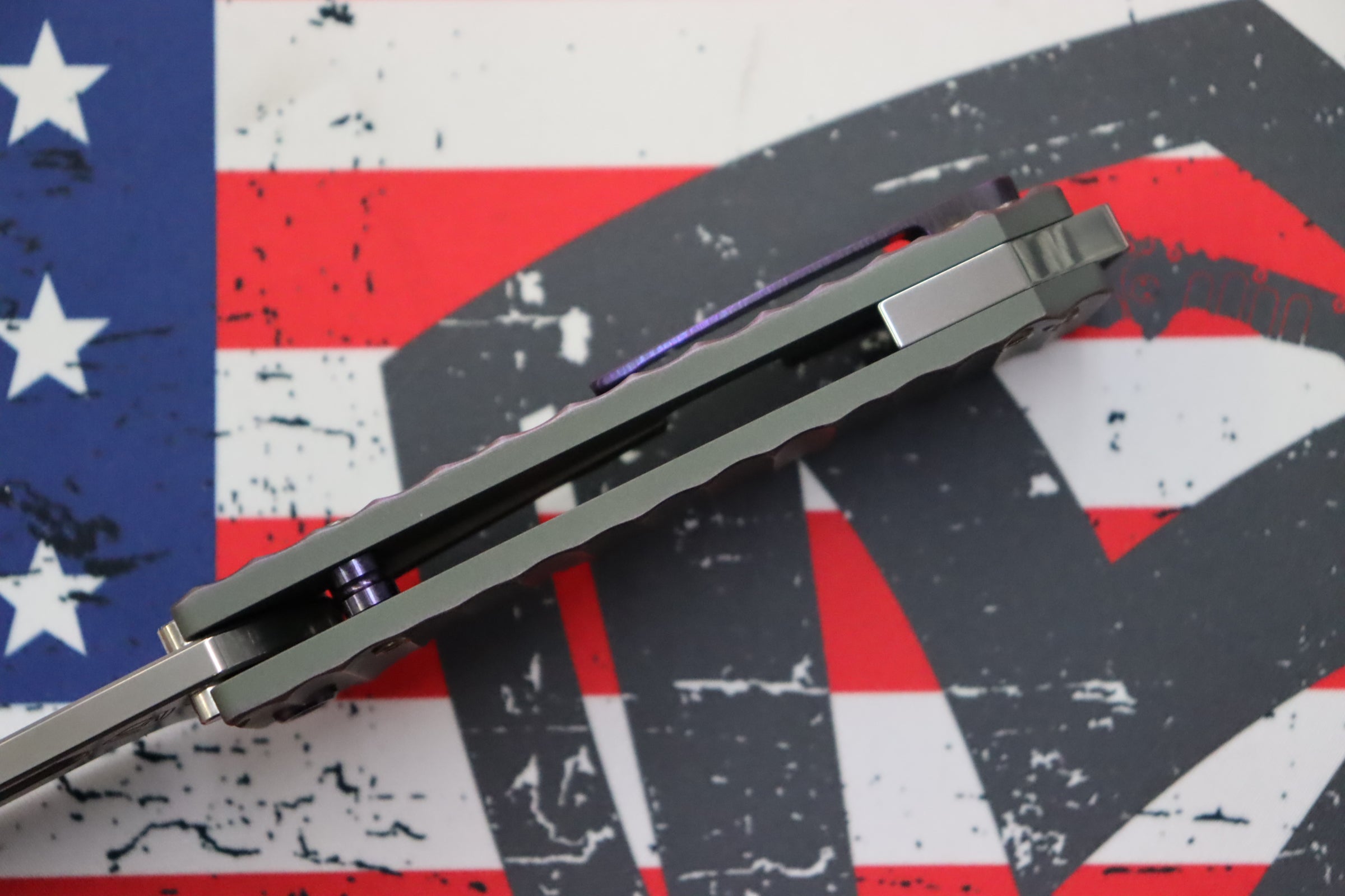 Medford Midi Marauder Tanto: Premium EDC Knife with Violet Gator Belly Handles