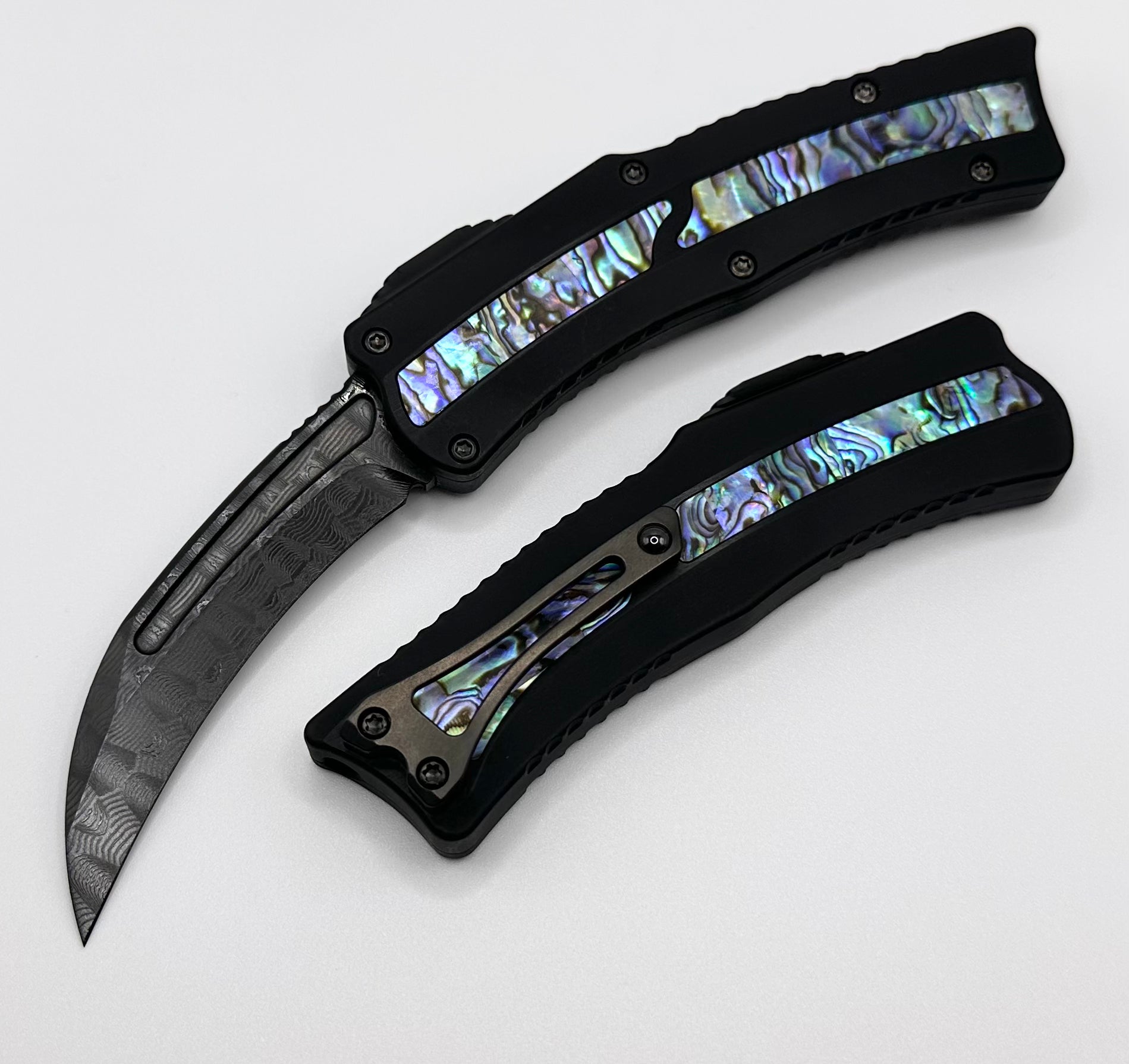 Heretic Premium ROC Vegas Forge DLC Folding Knife with Abalone Inlays