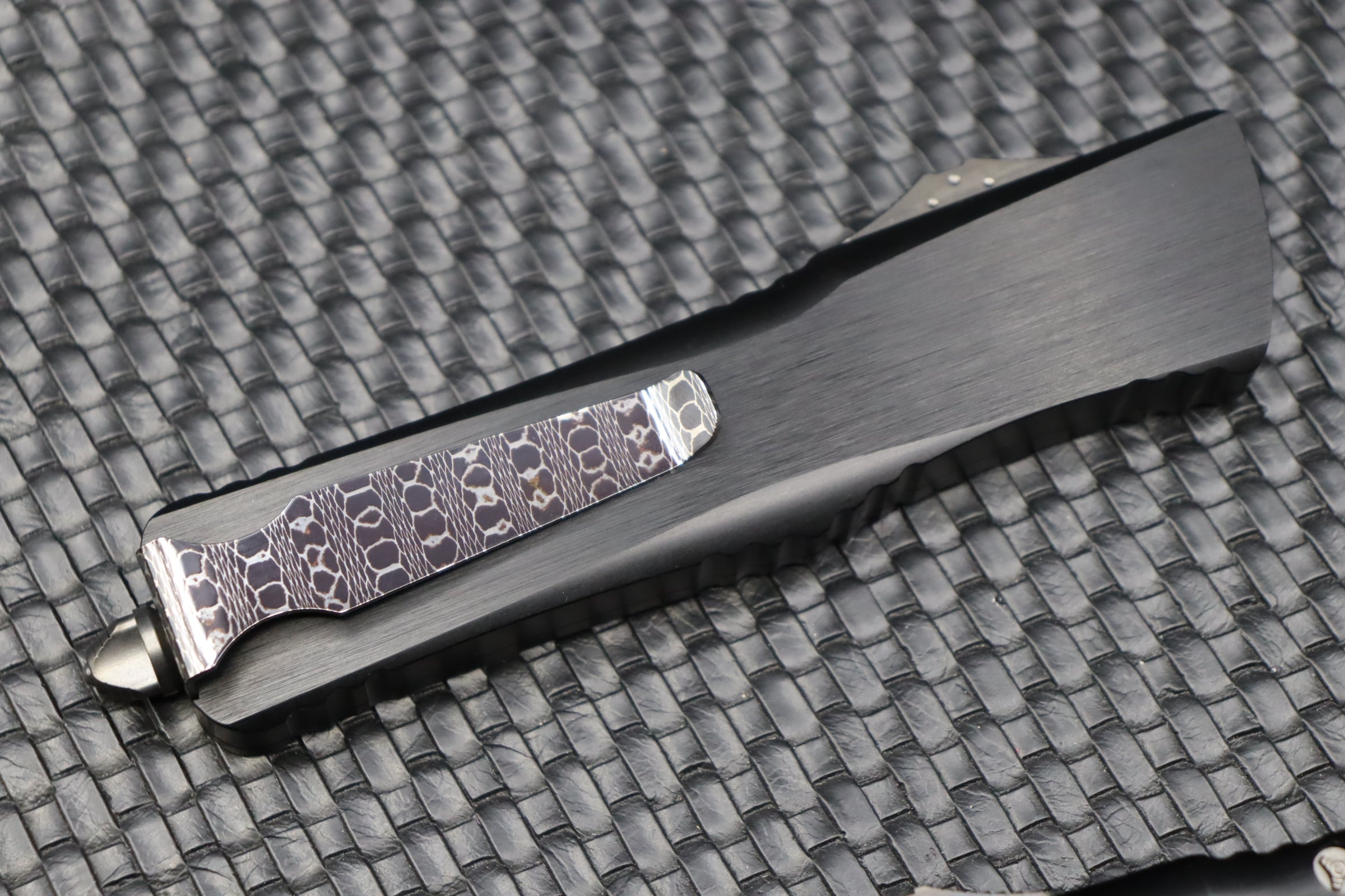 Premium Marfione Custom Combat Troodon OTF Knife - Vegas Forge Sharktooth Damascus Blade & DLC Hardware