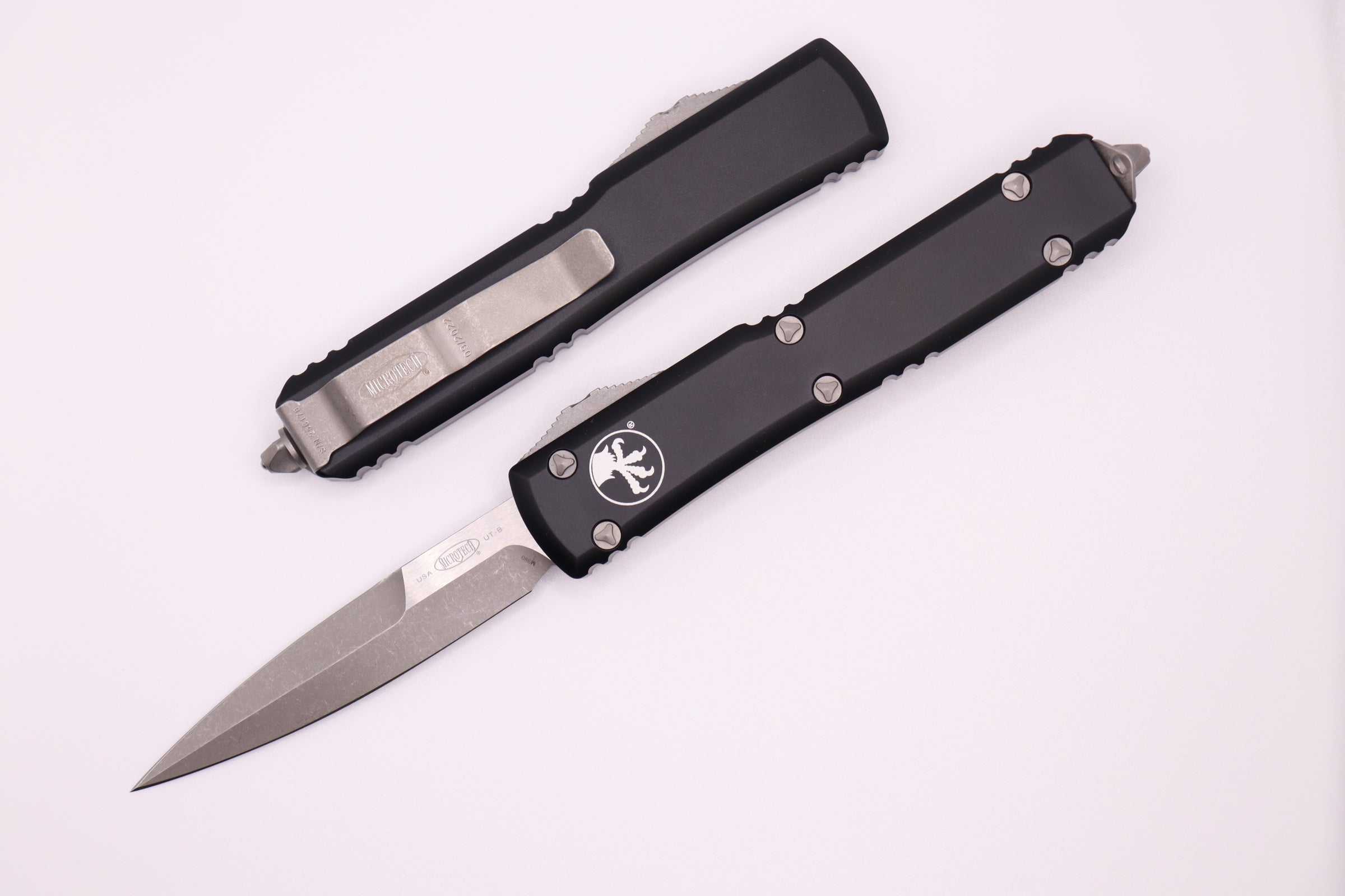 Microtech Ultratech Premium Bayonet Apocalyptic Finish OTF Knife