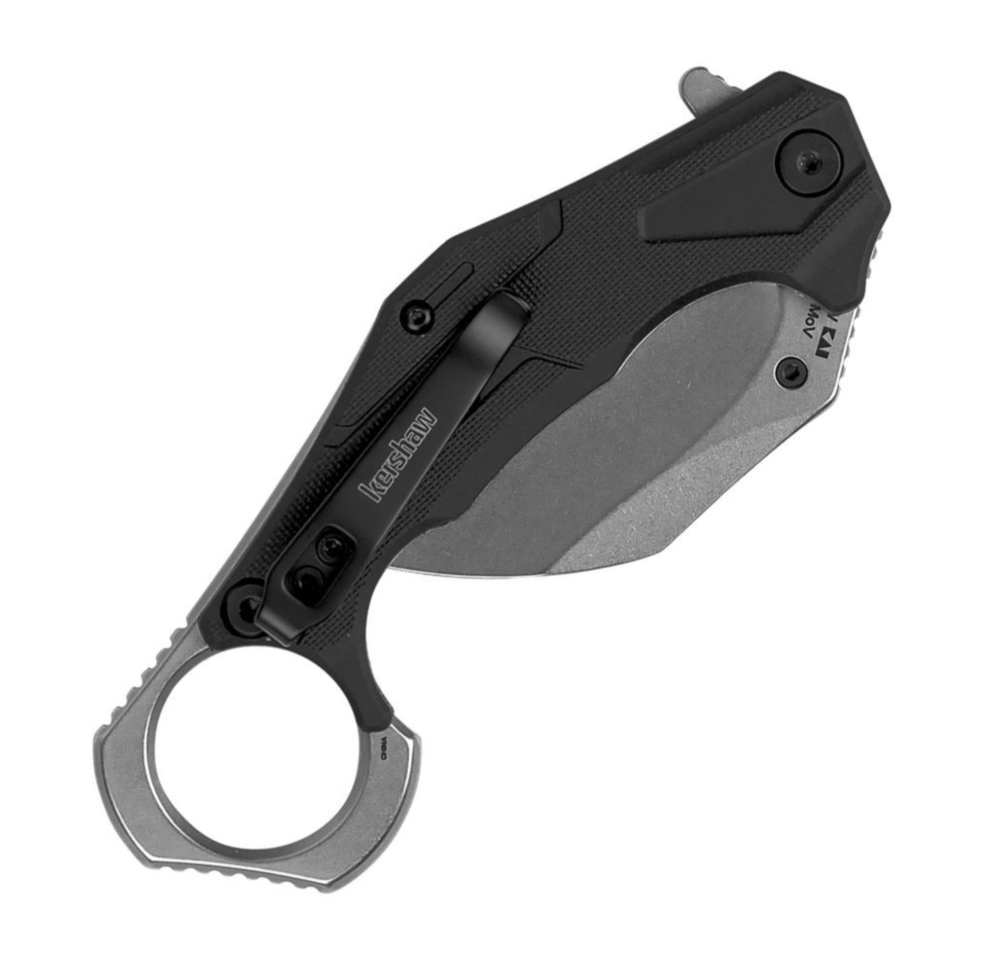 Kershaw Outlier Premium Tactical Karambit Knife - Black & Stonewash 2064SW