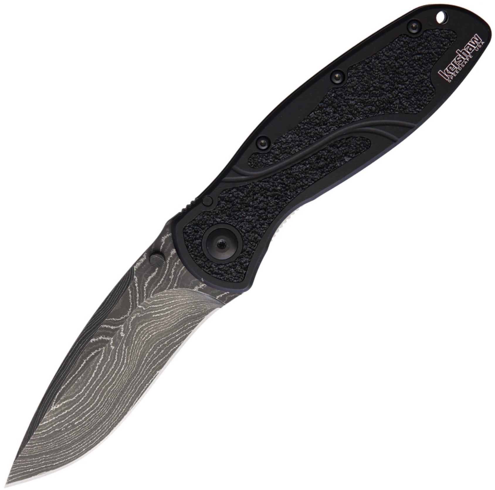 Kershaw Blur Black & Damascus 1670BLKDAM - Premium Tactical Folding Knife