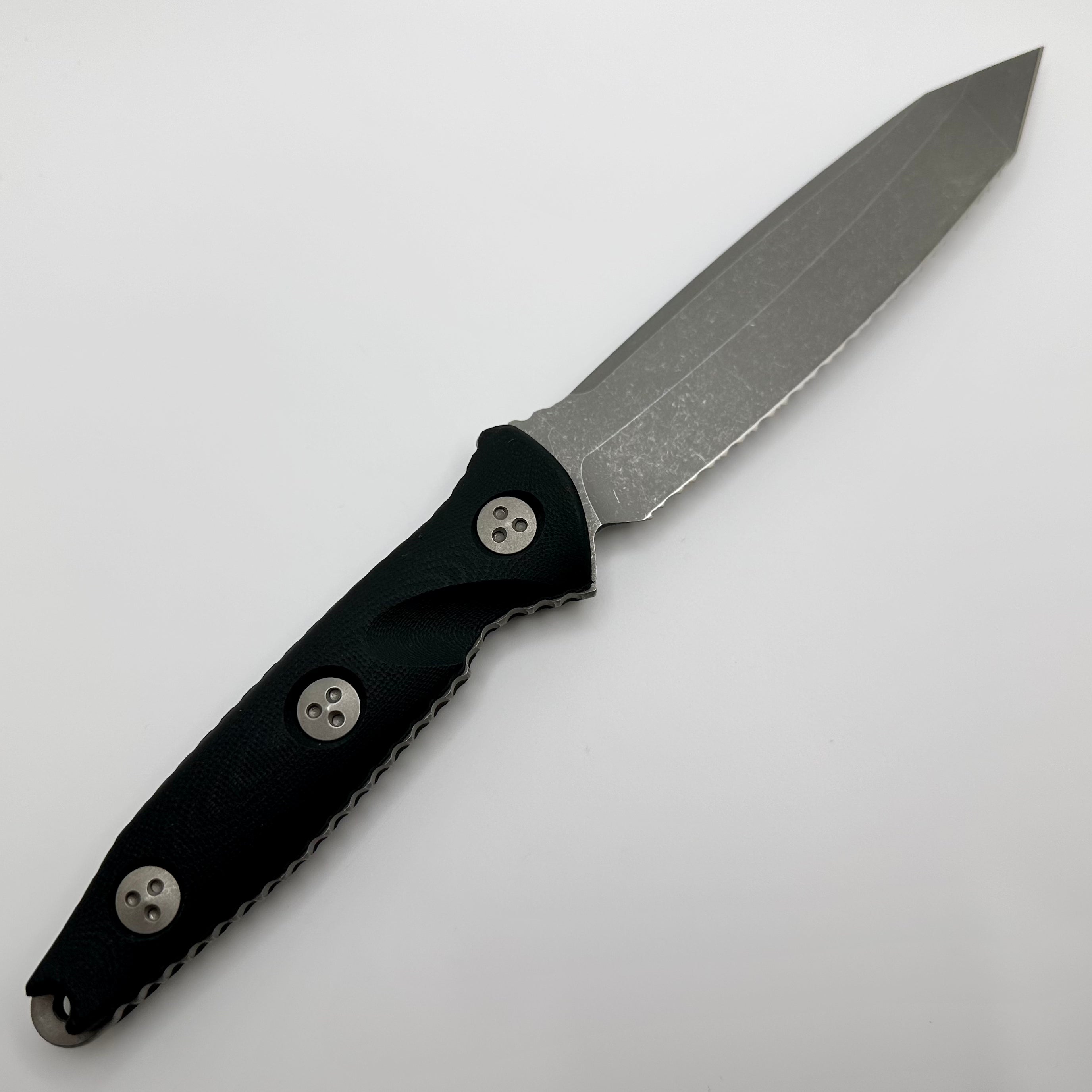 Microtech Socom Alpha Tanto Apocalyptic Fully Serrated Tactical Knife - Ultimate Grip & Precision