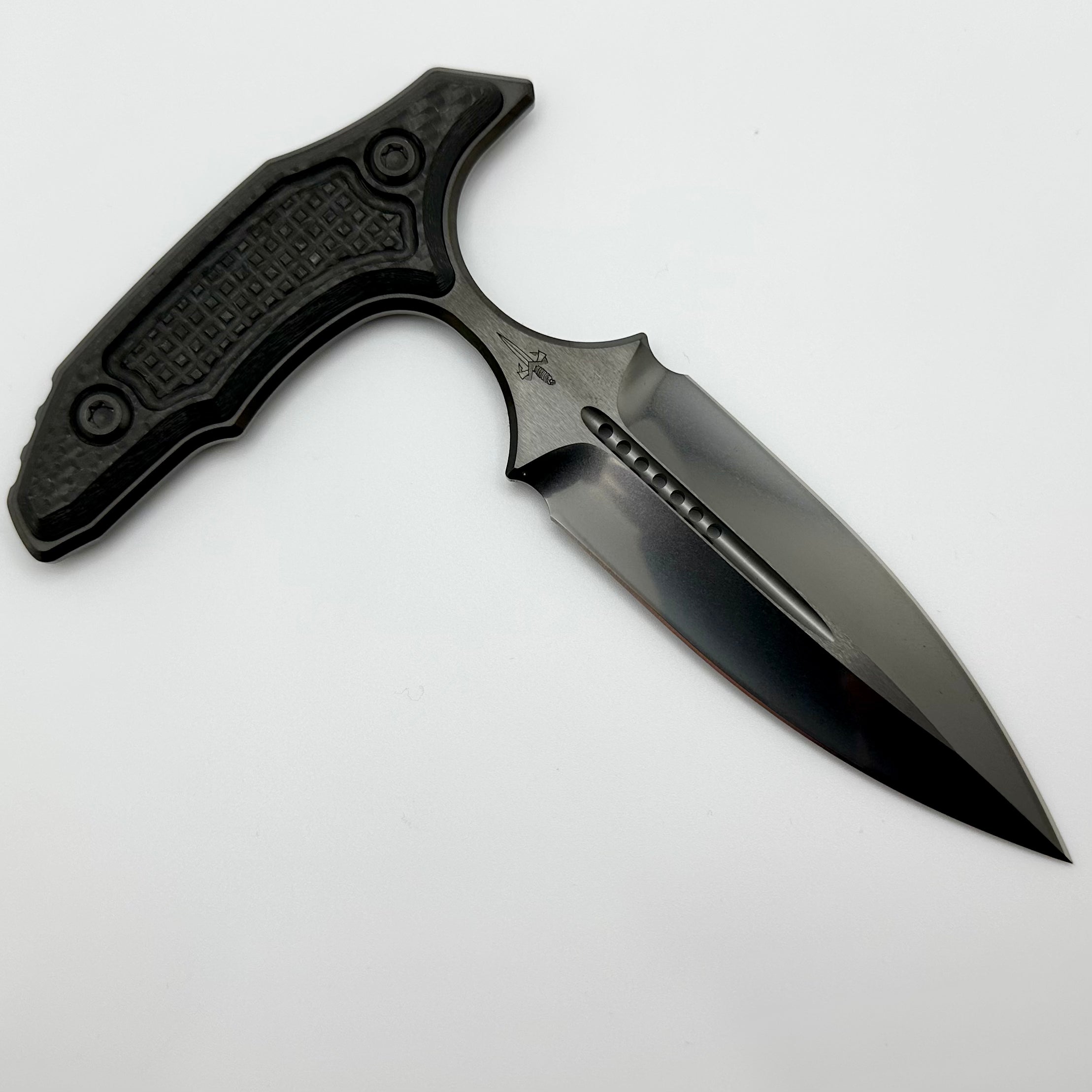 Marfione Custom Knives Hypnotic DLC Stonewash M390 & Carbon Fiber - Ultimate Tactical Blade