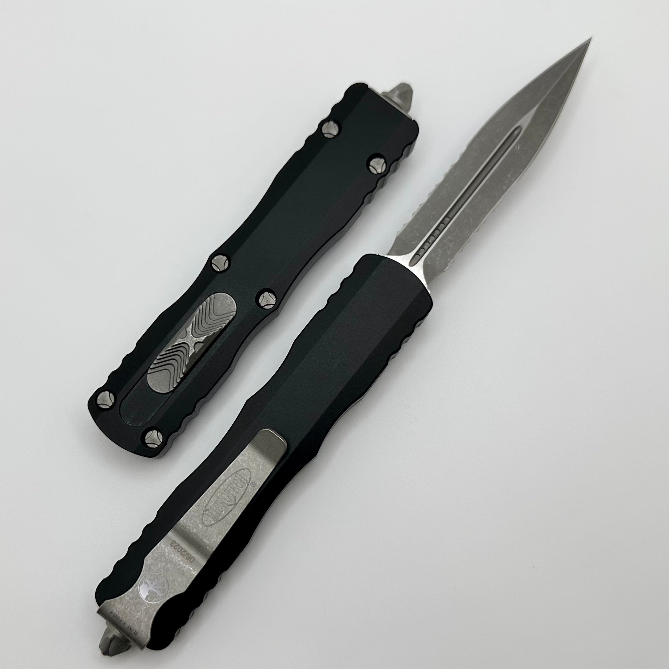 Microtech Dirac Ultimate Double Edge Tactical Knife - Apocalyptic Finish