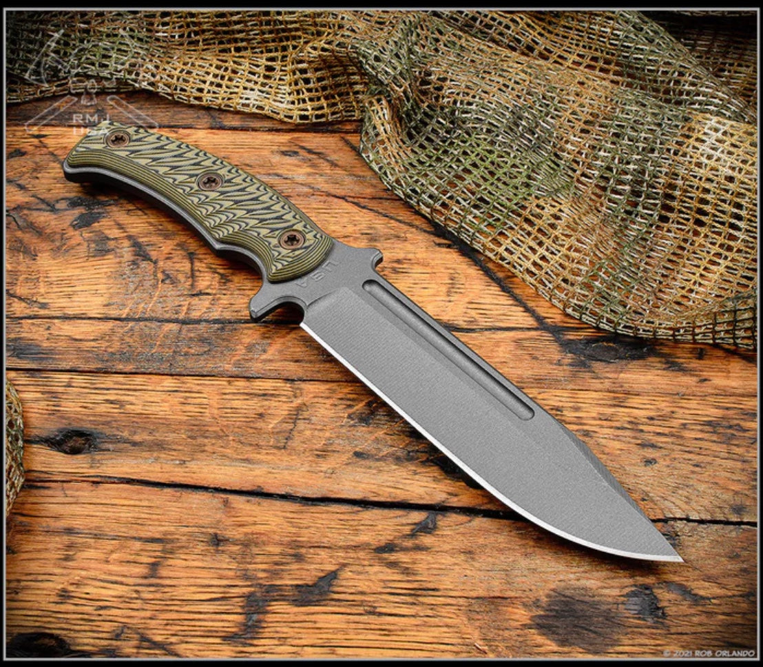 RMJ Tactical Combat Africa Fixed Blade - Premium G-10 Handle & Kydex Sheath