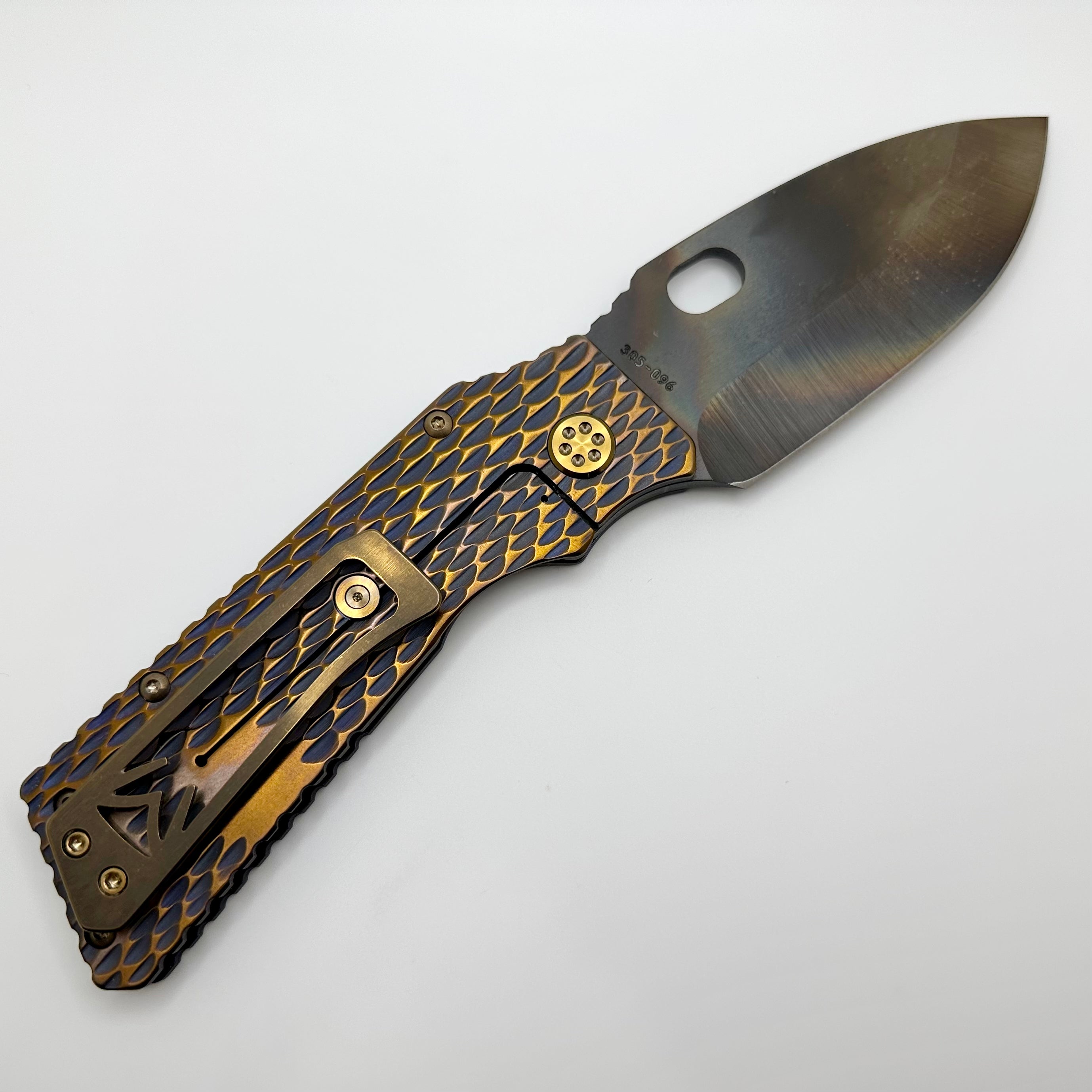 Medford TFF-1 S35VN Vulcan & Violet Premium Folding Knife with Bronze Dragon Skin Handles