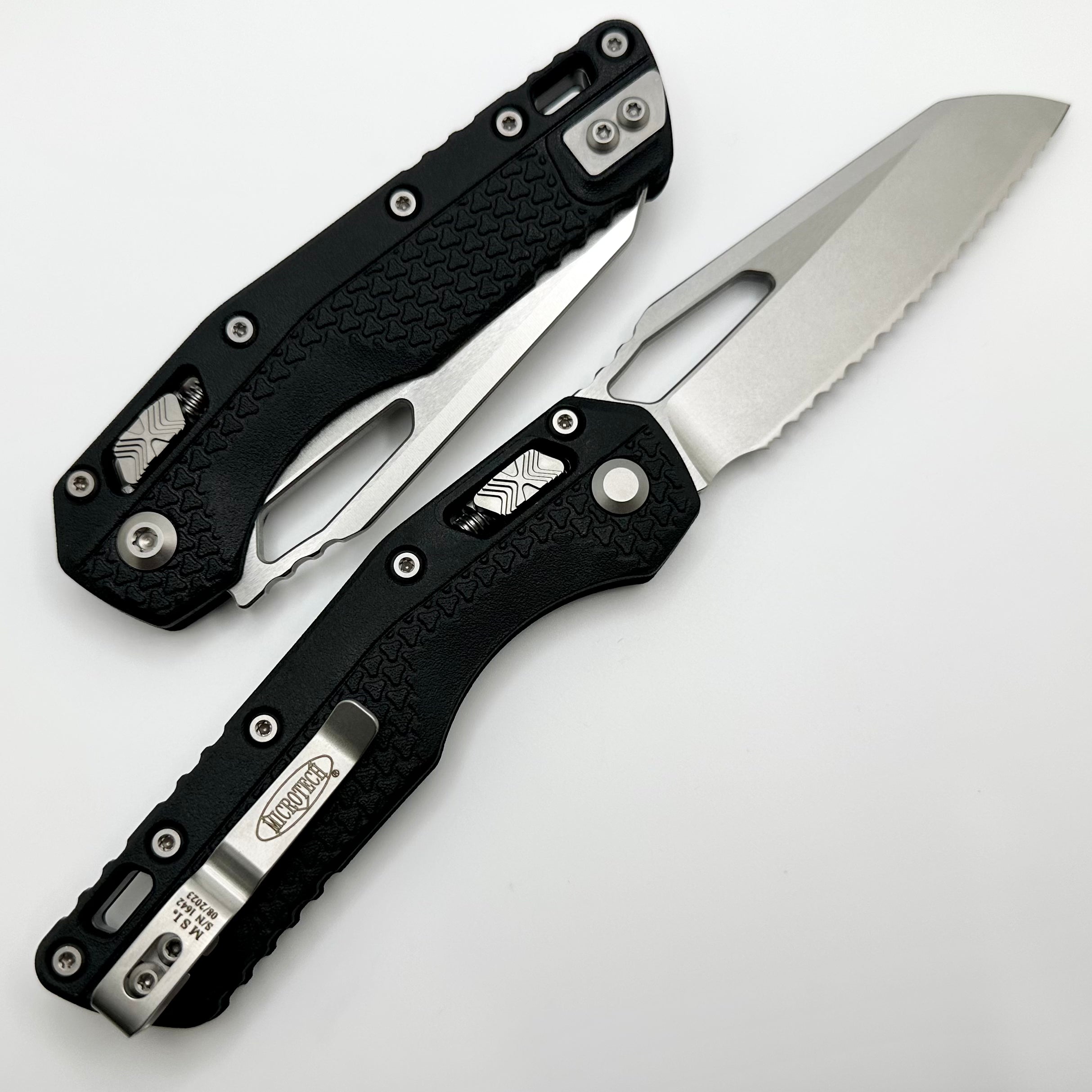 Microtech MSI RAM LOK Ultimate Tactical Knife - Black Polymer & Full Serrated M390MK