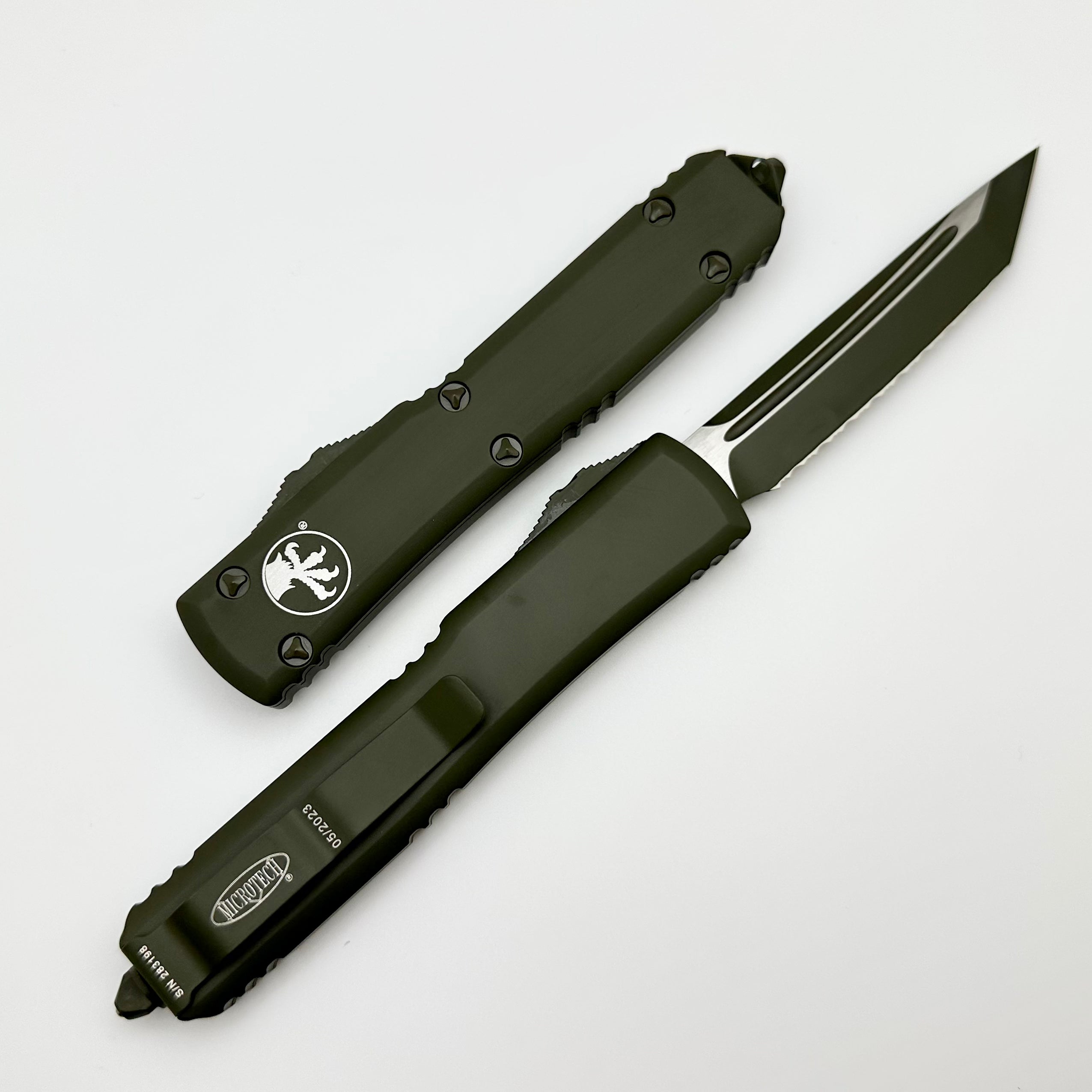 Microtech Ultratech Cerakote OD Green Tanto Full Serrated - Premium Tactical Knife