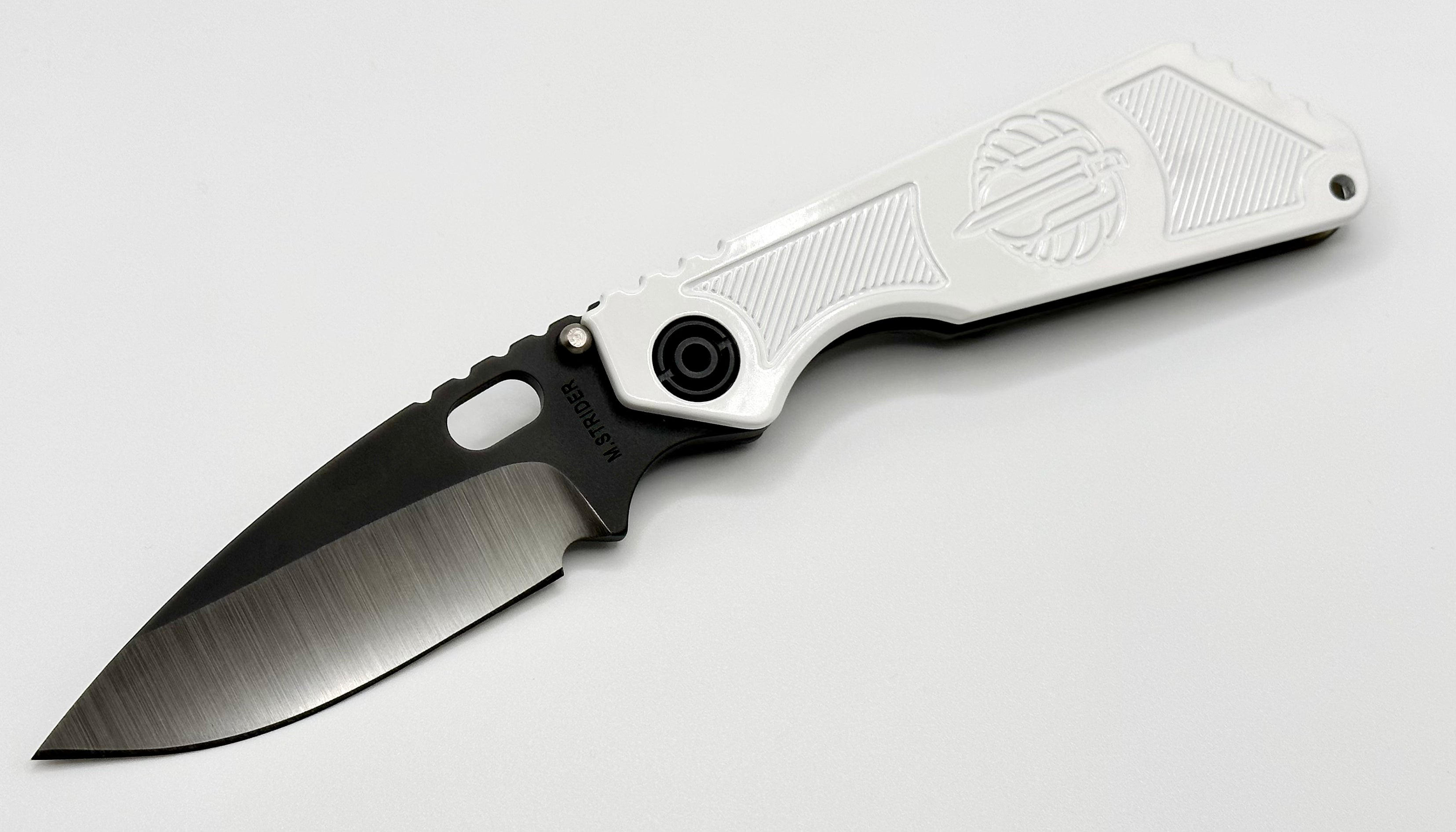 Premium Strider SnG White FWP Knife with Torched Lock & 20CV Blade