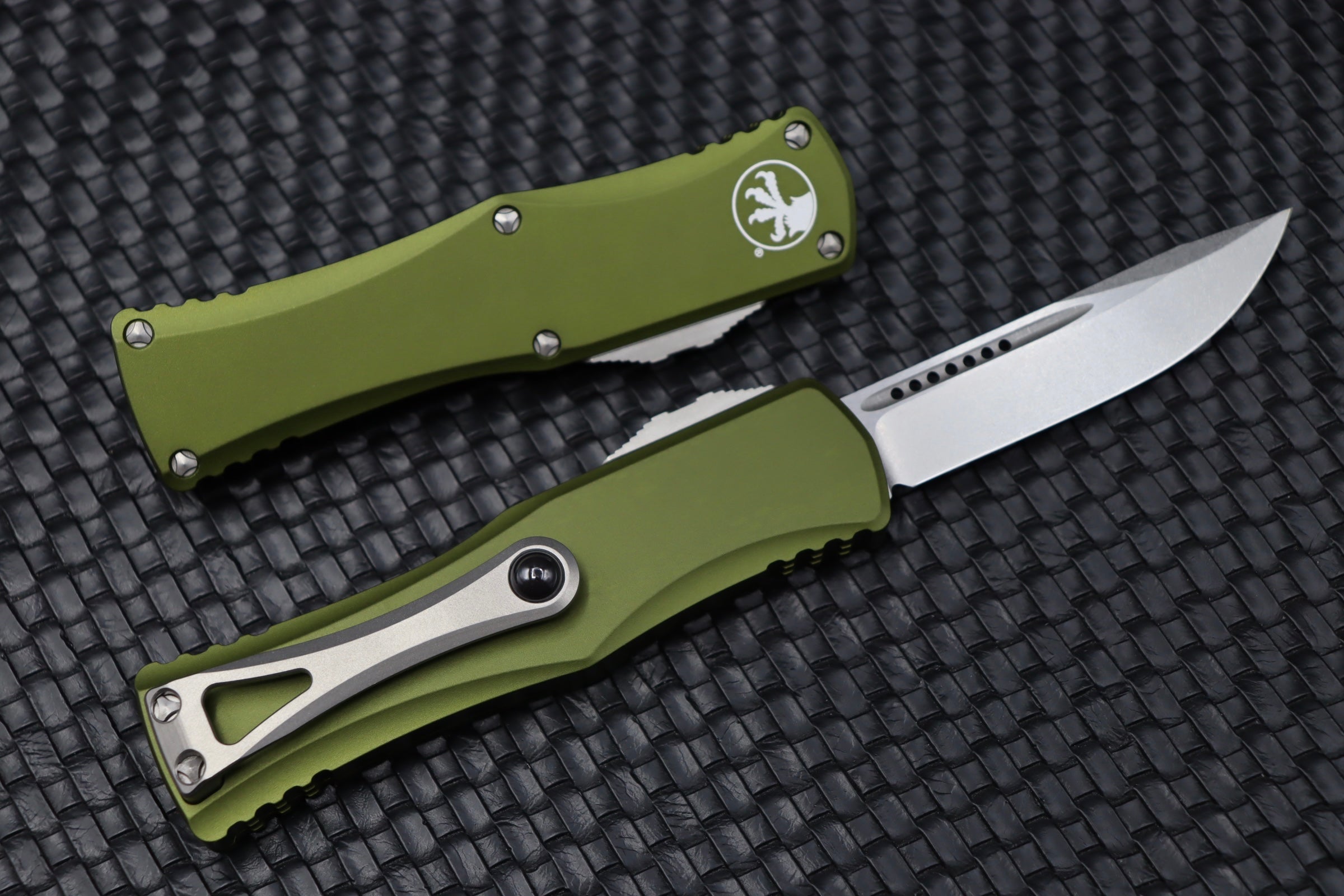 Premium Microtech Hera Tactical Knife - M390 Steel, OD Green Handle