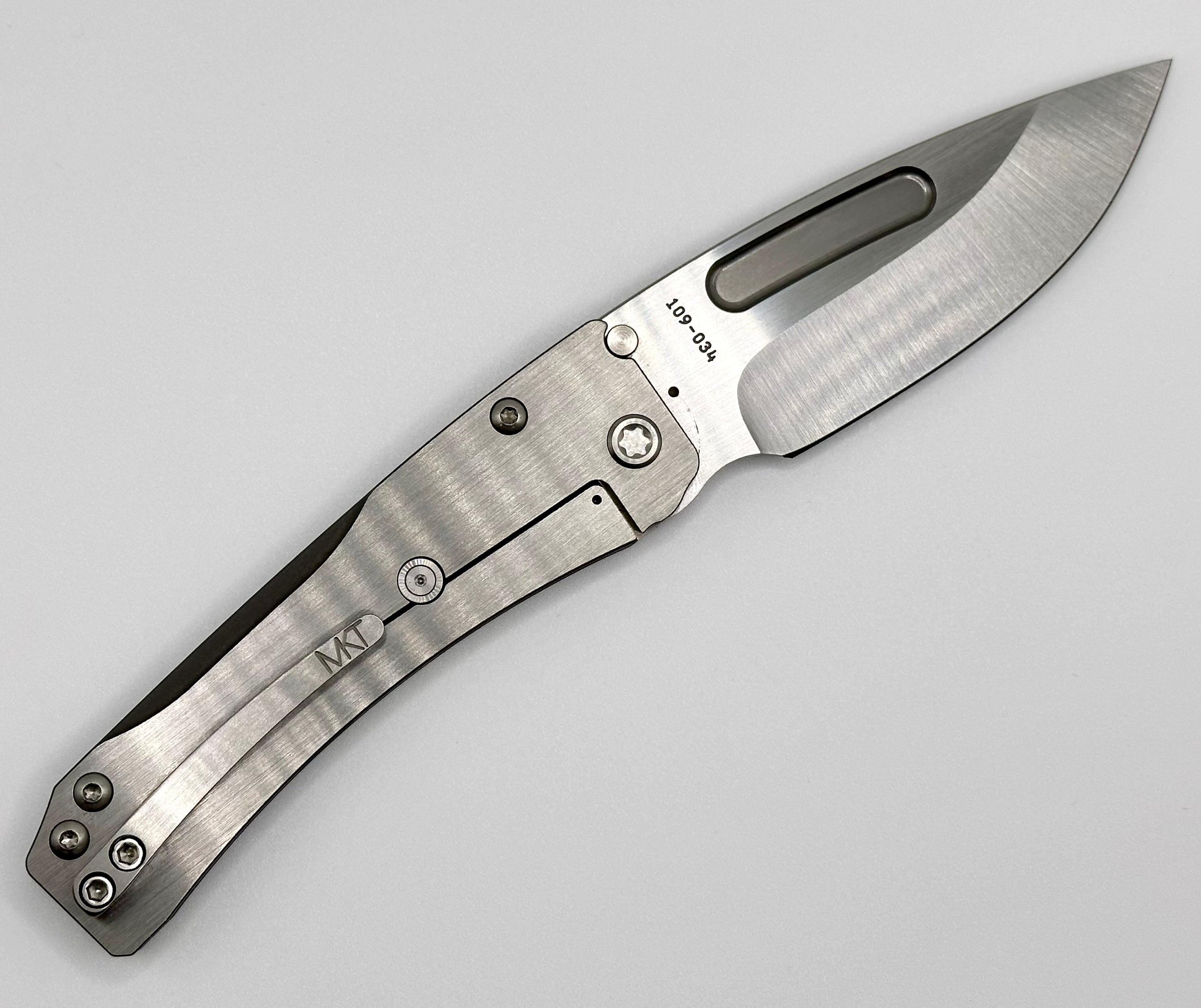 Medford Slim Midi Satin EDC Knife - S45VN Drop Point & Silver Handles