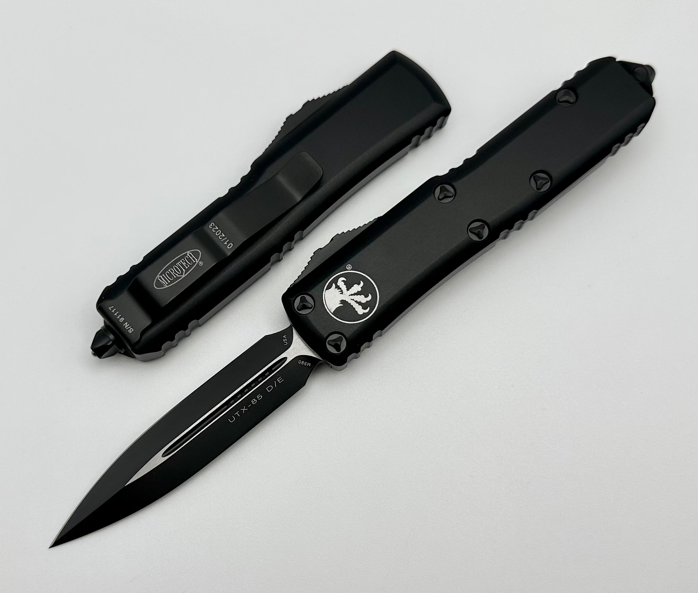 Microtech UTX-85 Double Edge Tactical Knife - Premium Black Edition