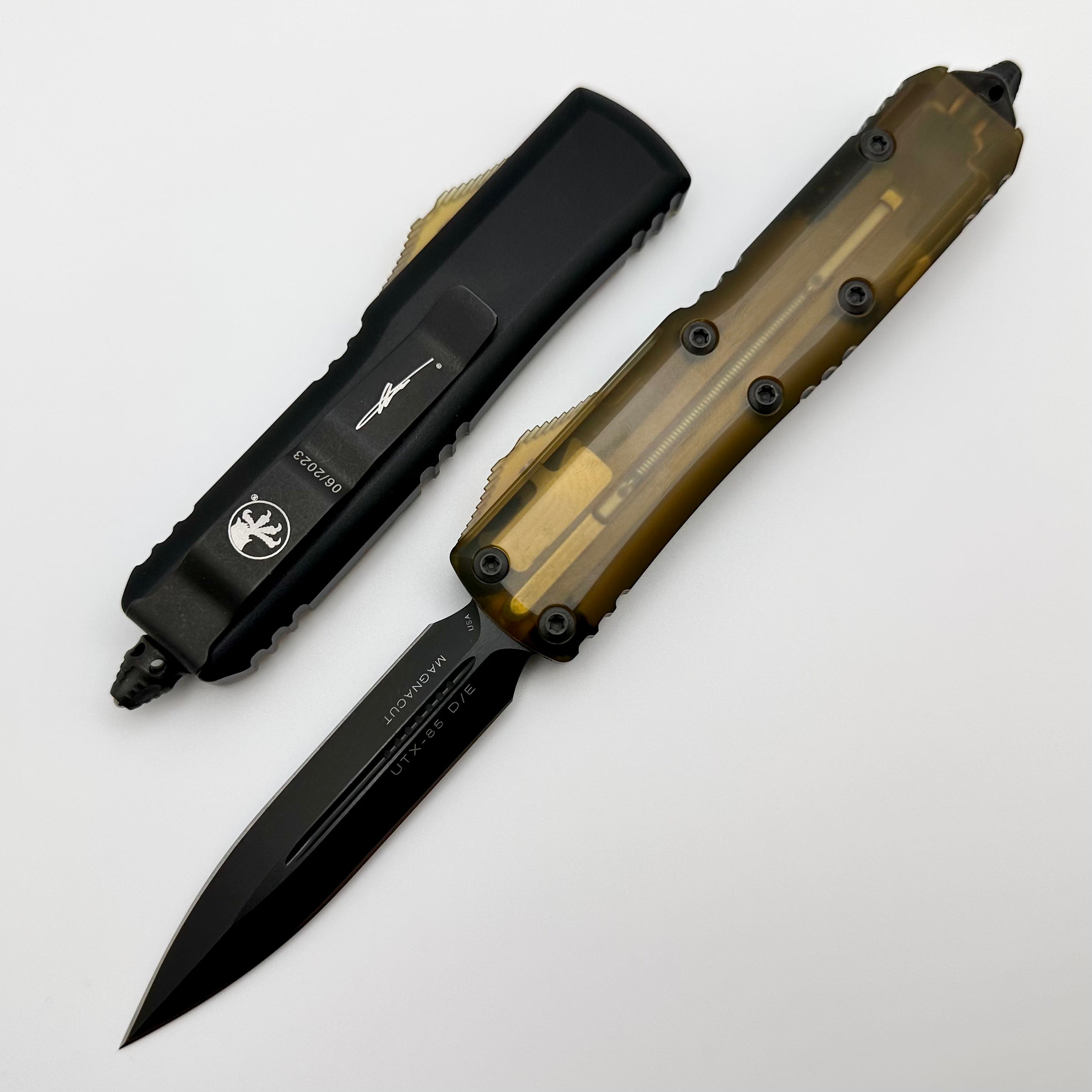 Microtech UTX-85 Ultimate EDC Knife - Ultem Handle, MagnaCut Blade, DLC Coated