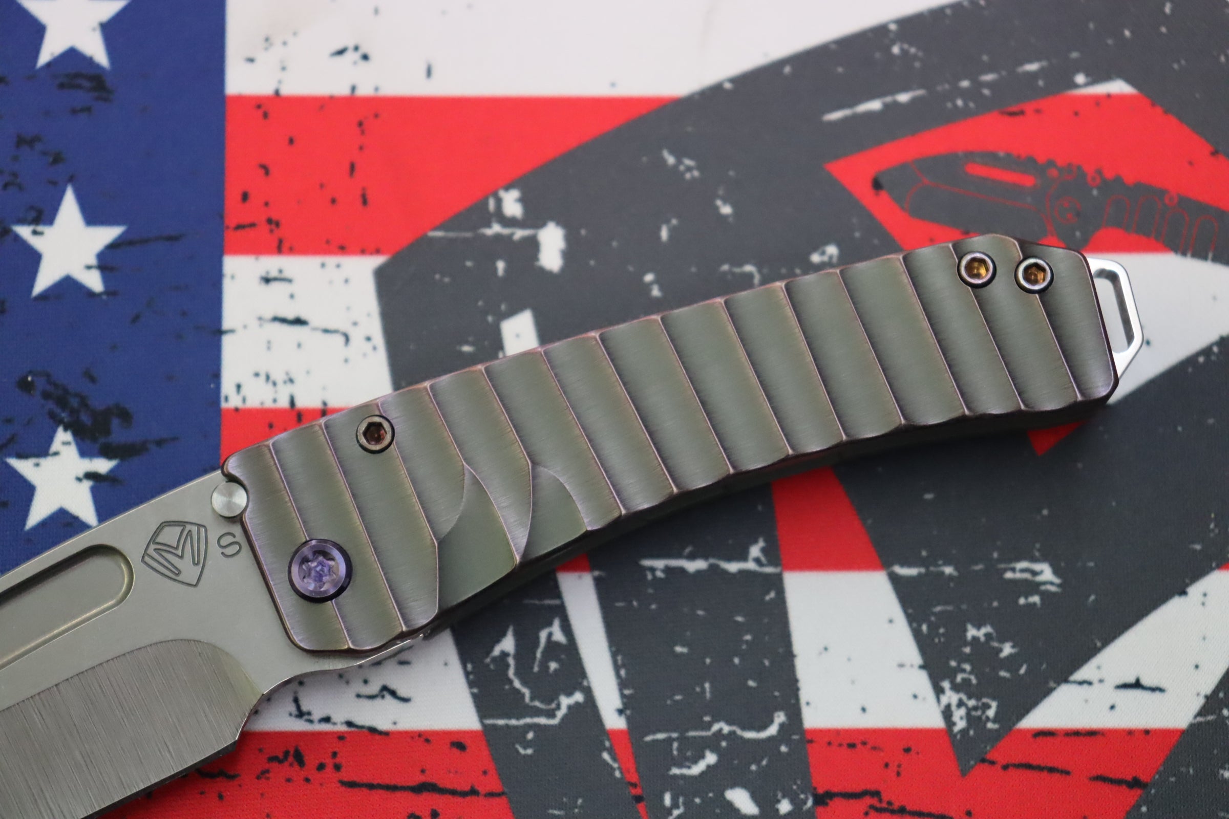 Medford Midi Marauder Tanto: Premium EDC Knife with Violet Gator Belly Handles