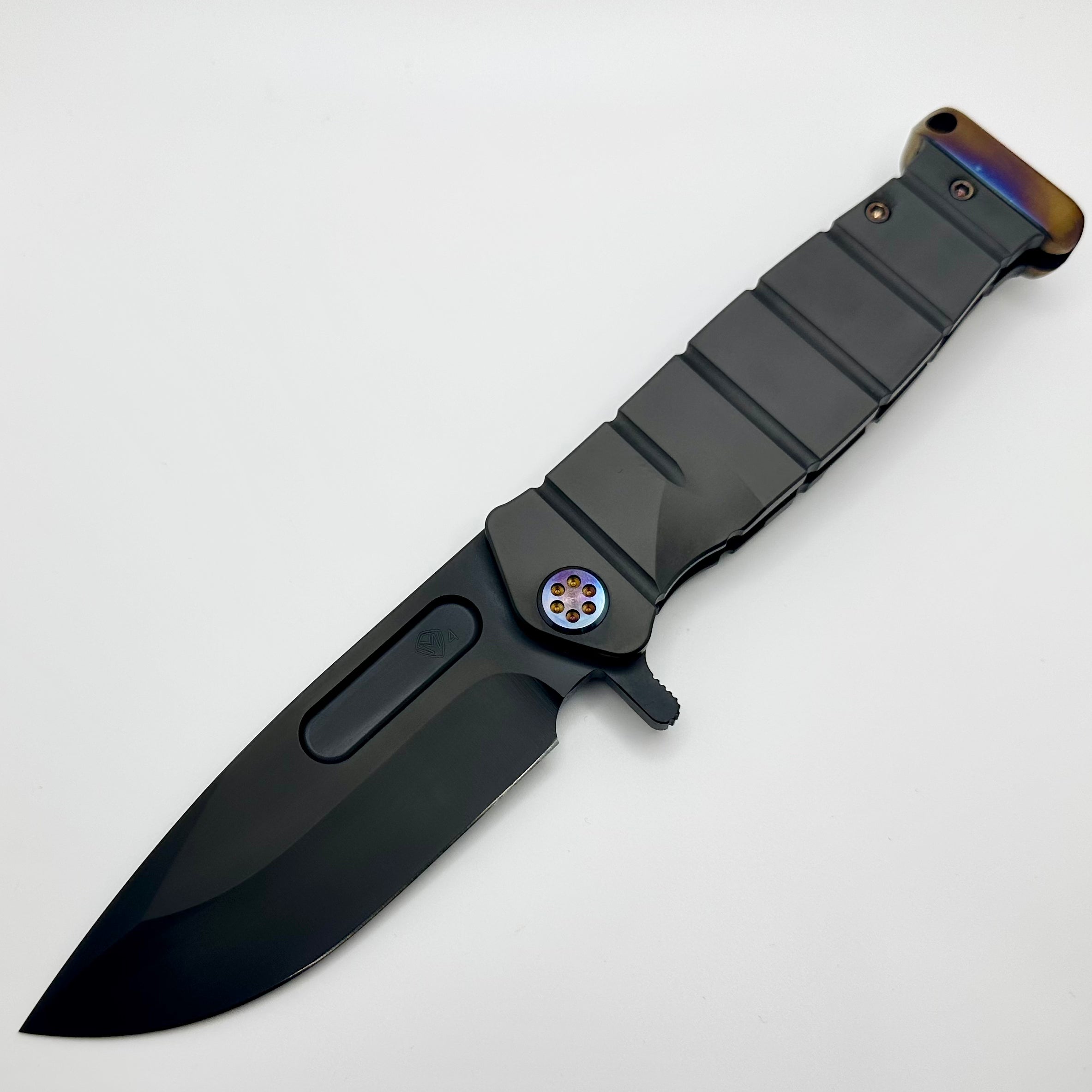 Medford Premium Knife Fighter Flipper - Ultimate USMC S45VN Blade with PVD Handles & Flamed Hardware